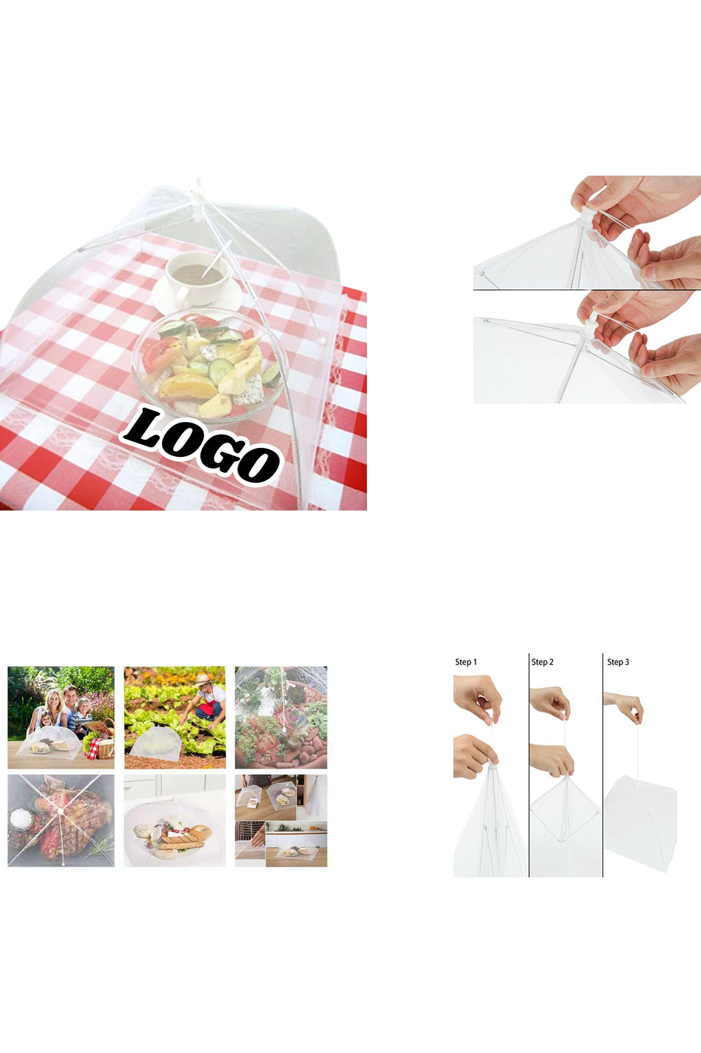 One - Key Foldable Table Food Dust Cover