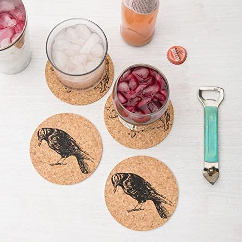Round Natural Cork Coasters