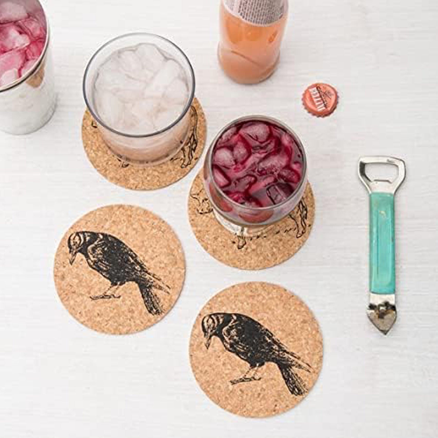 Round Natural Cork Coasters