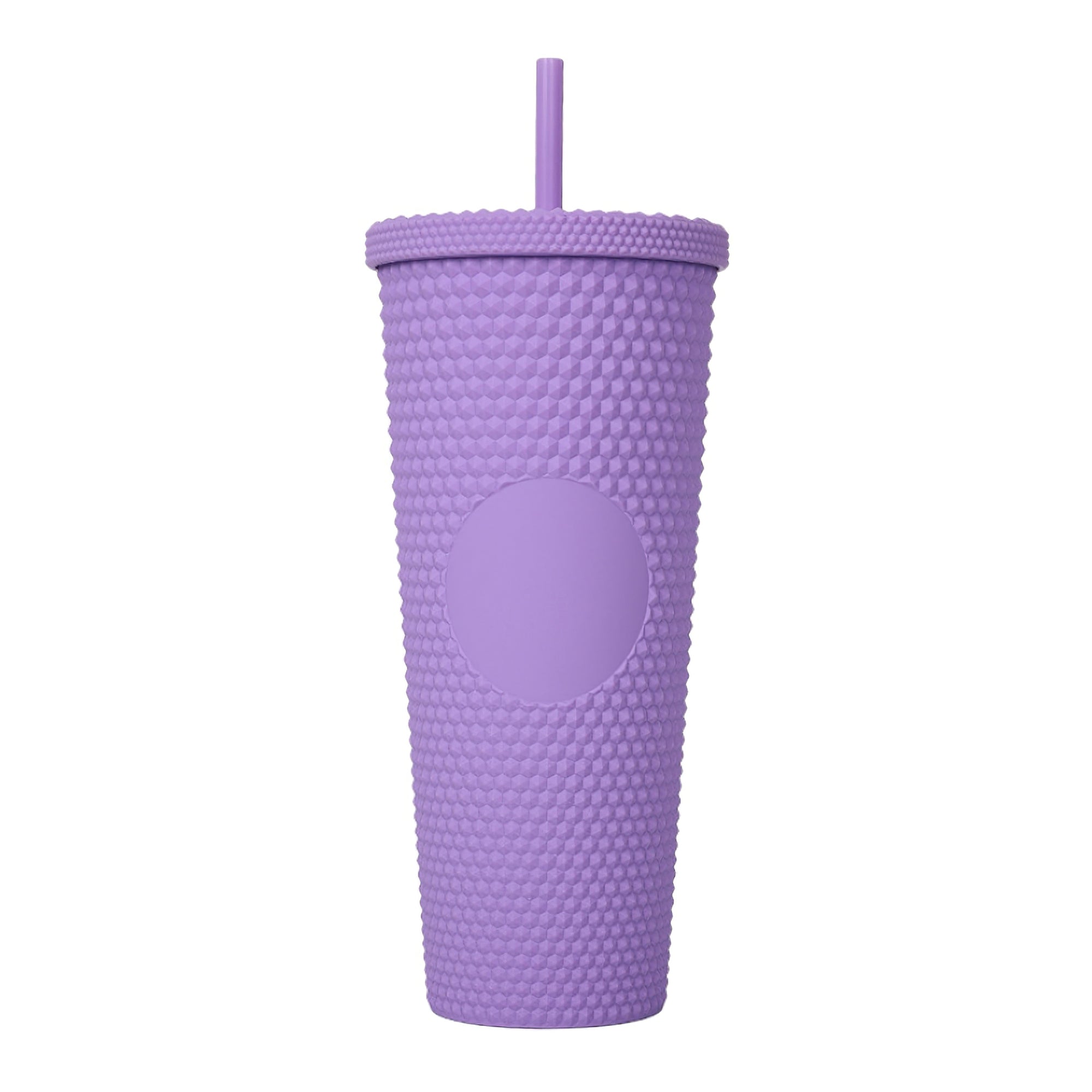 24 oz Studded Tumbler With Straw And Lid Double Walled Mug