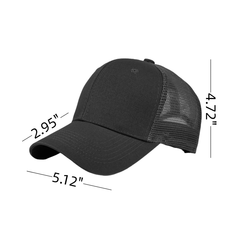 Pure Cotton Six piece Hard Top Mesh Cap