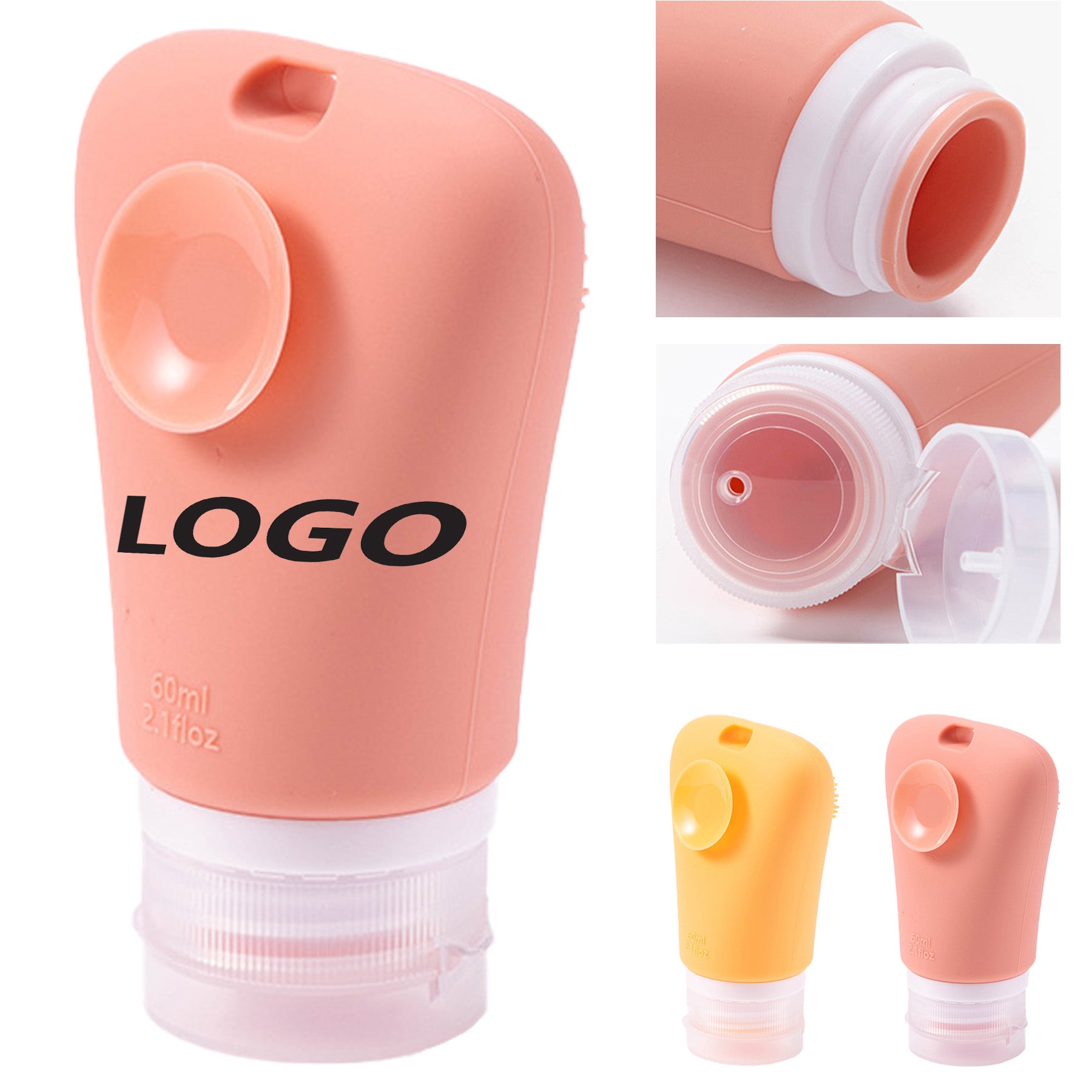Silicone Travel Bottle with Suction Cup