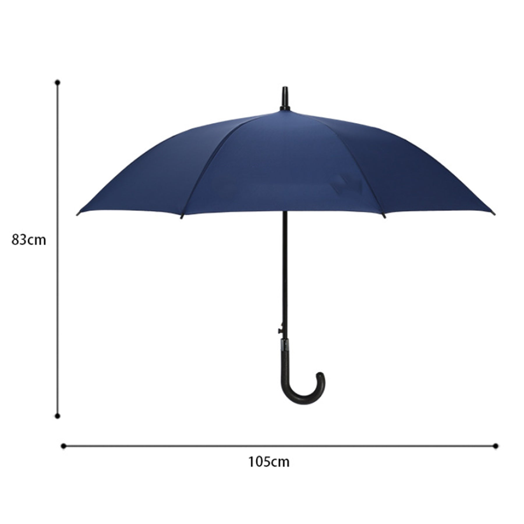 Executive Umbrella With Curved Faux Leather Handle