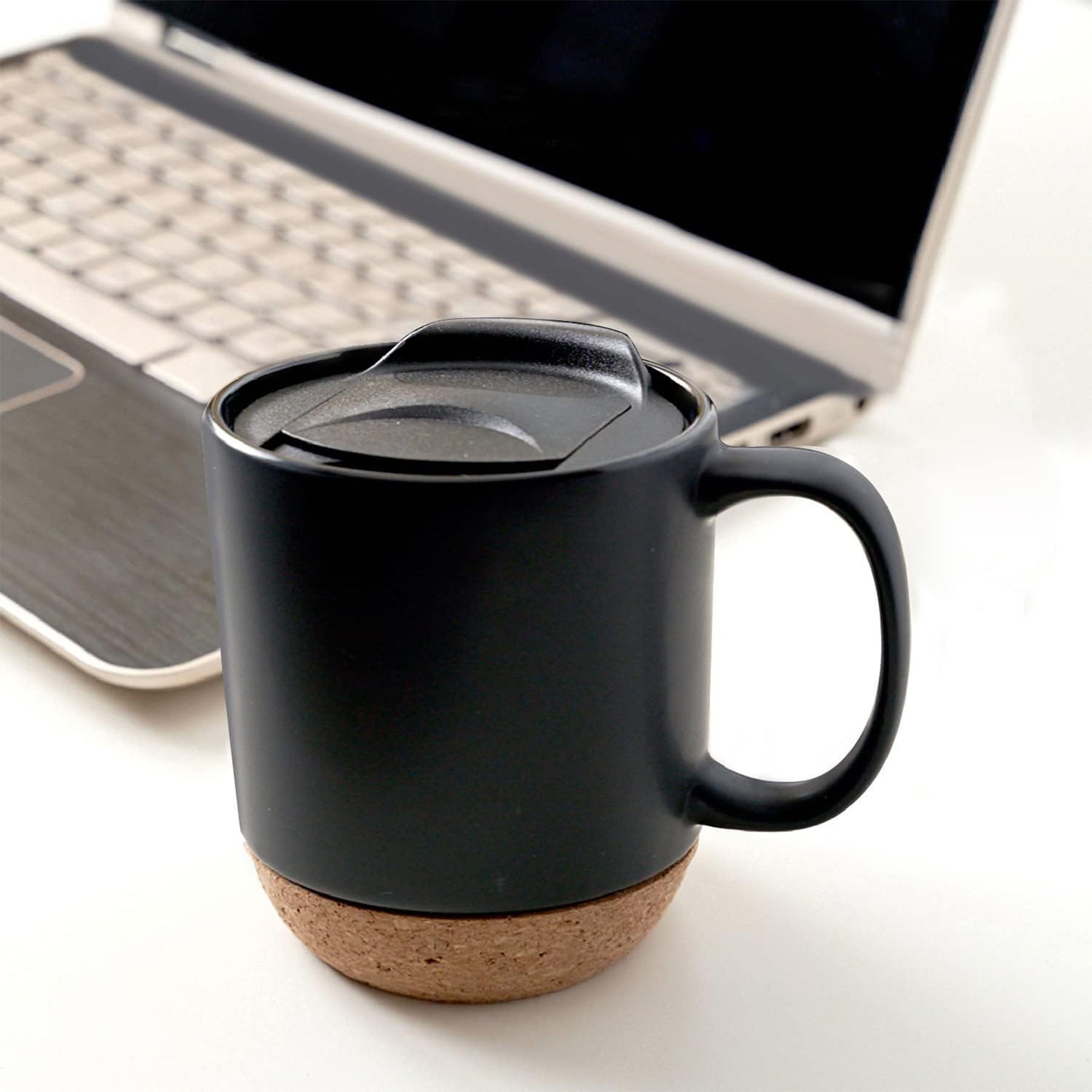 Cork Bottom Ceramic Coffee Mug With Handle