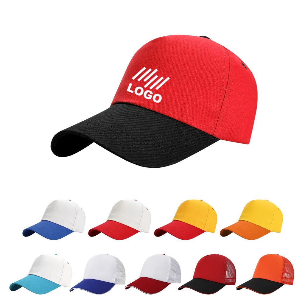 Color Contrast Cotton Ballcap With Adjustable Strap