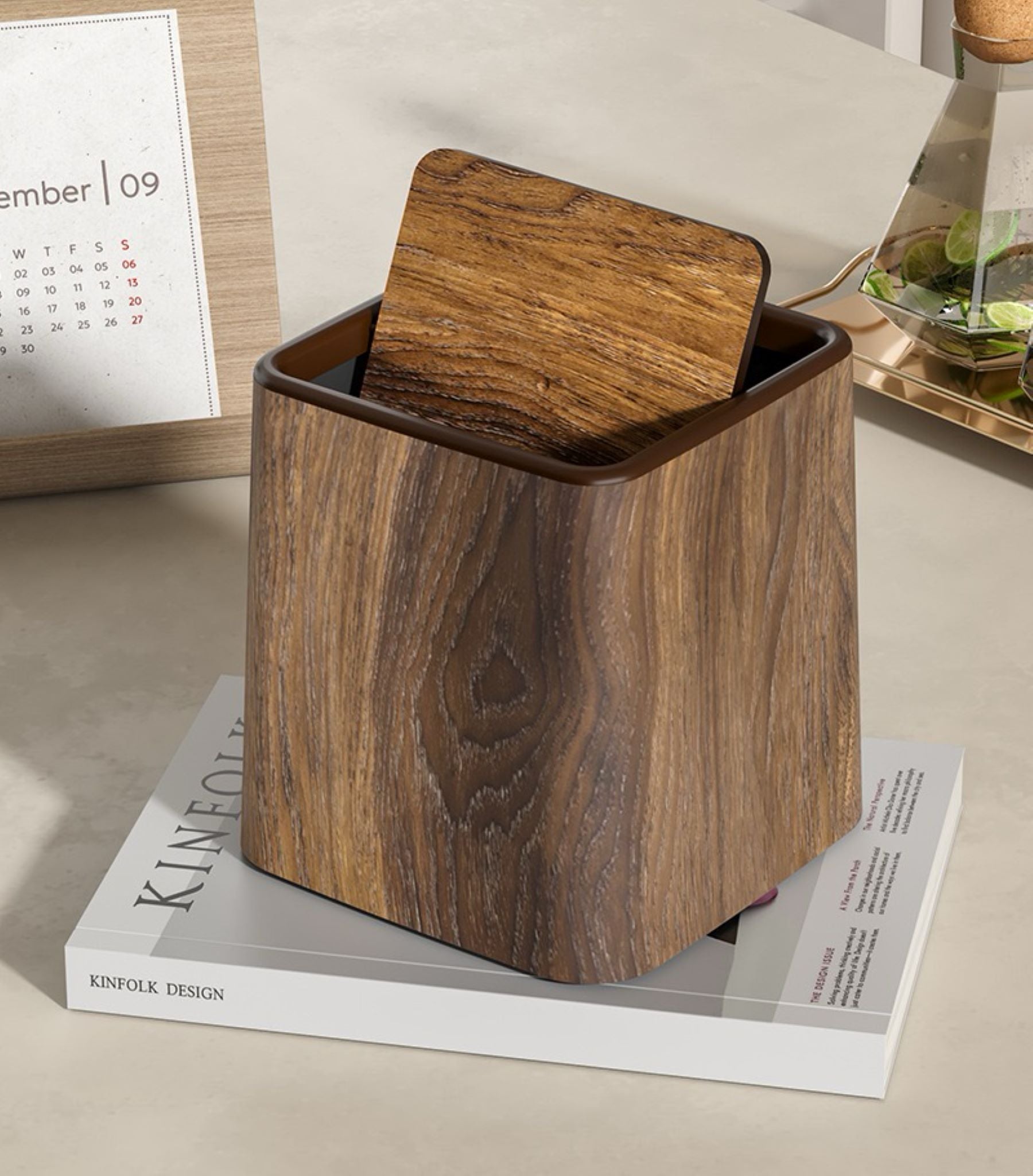 Desktop Wood-grain Storage Box