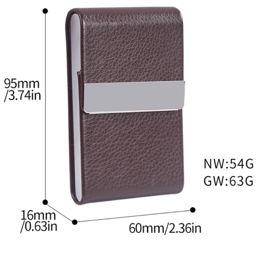 Stainless Steel Leather Cigarette Case