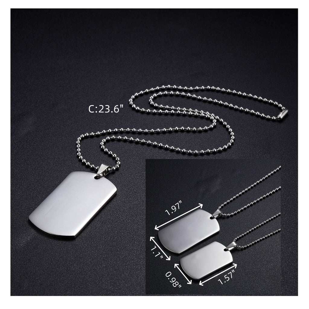 Personalized Military Tags Necklace
