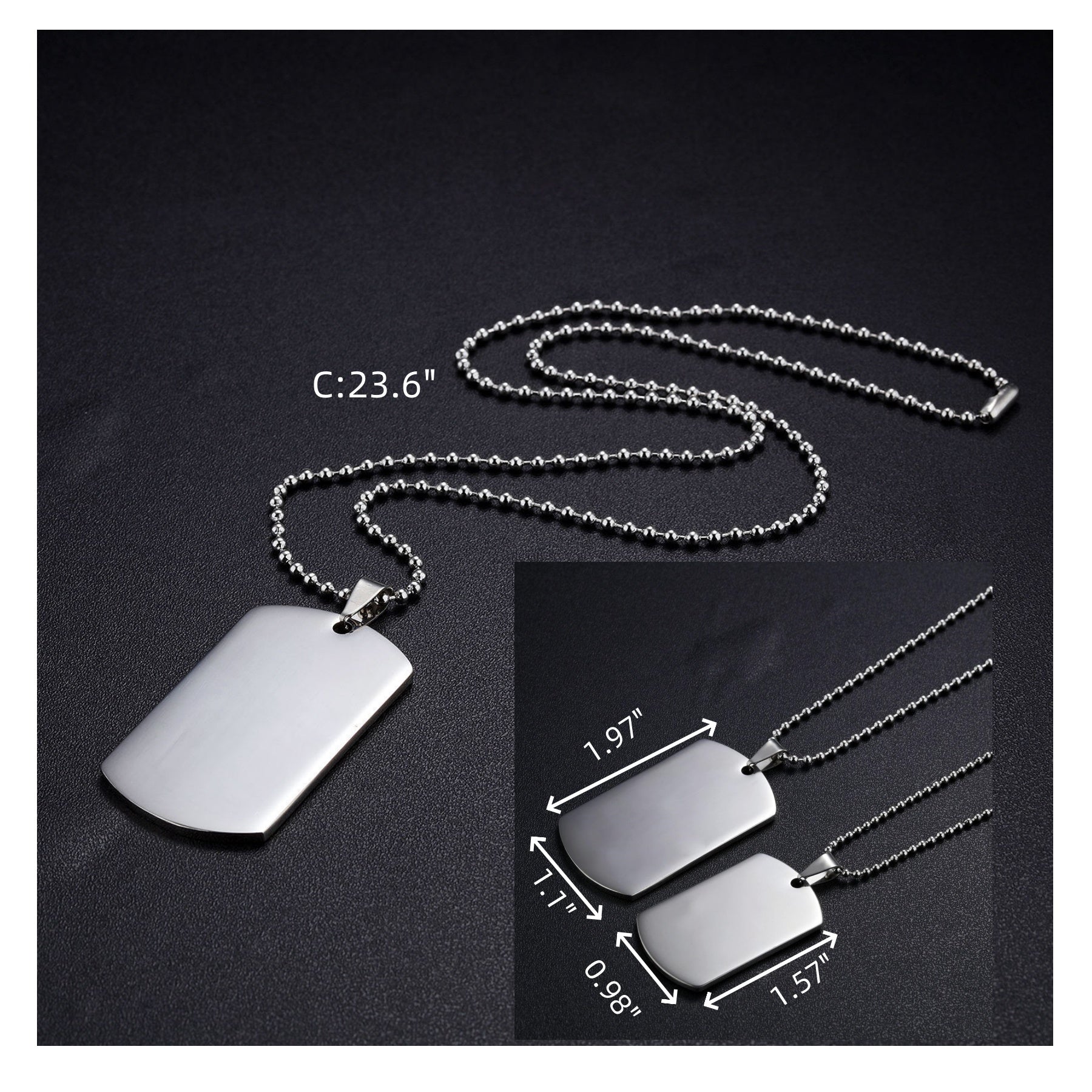 Personalized Military Tags Necklace