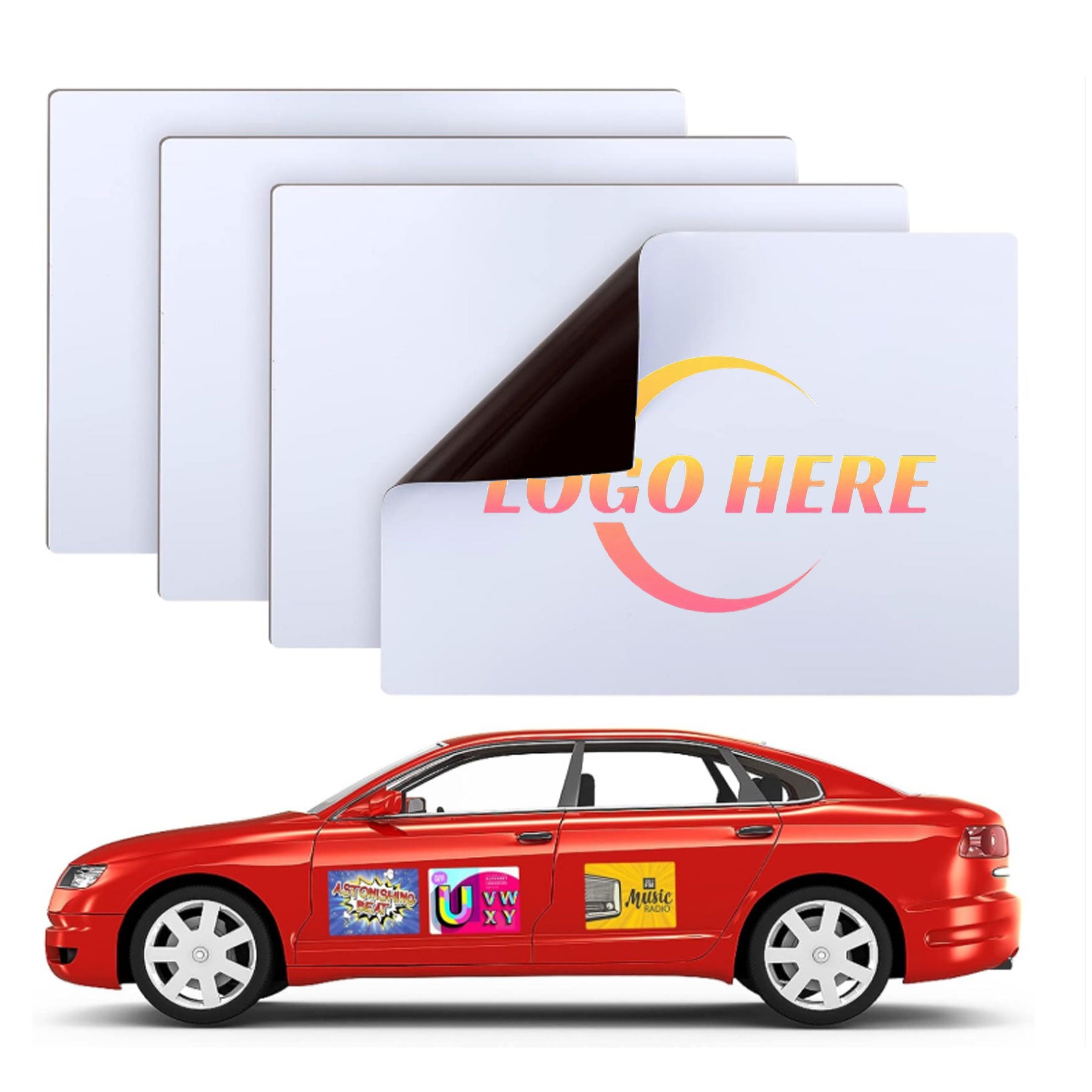 Car Sign Circle Magnet