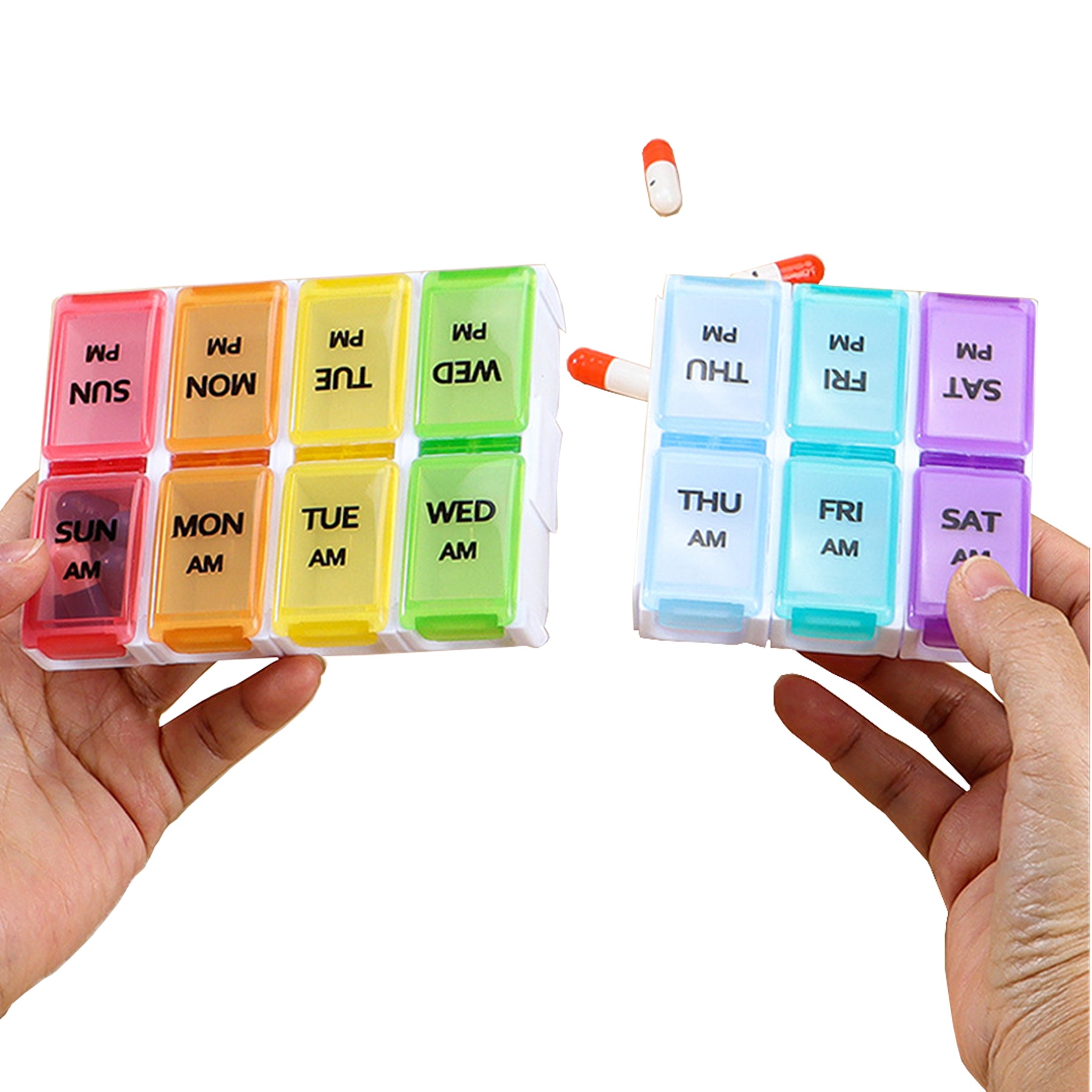 14-Compartment Detachable Medicine Box For A Week