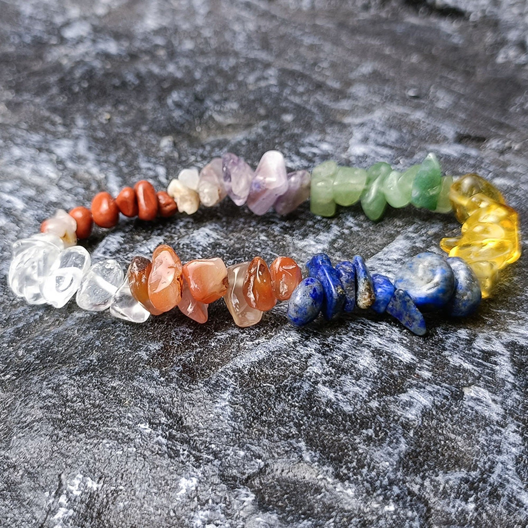 Natural Crystal Jade Colorful Stone Combination Set