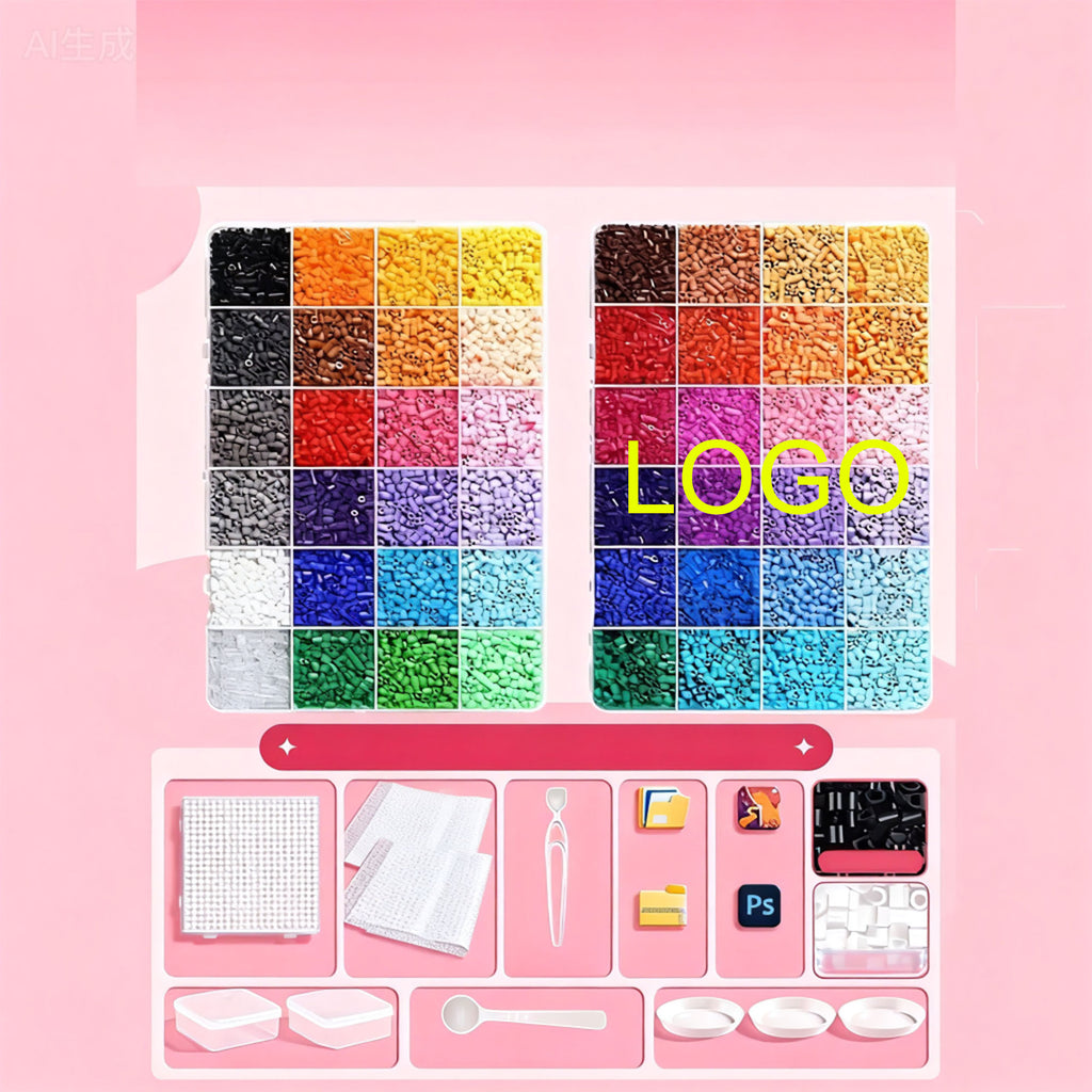 48 Color EVA Fuse Beads DIY Craft Kit Pixel Art Beads Set