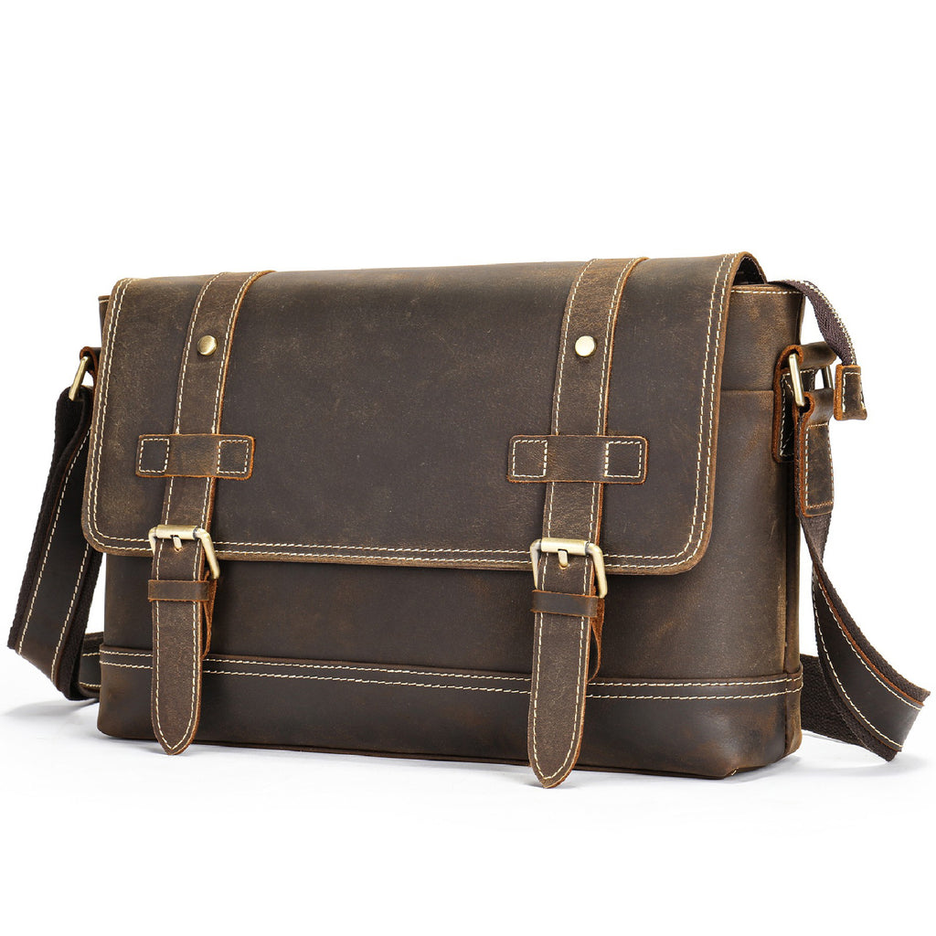Vintage Leather Office Bag Laptop Backpack
