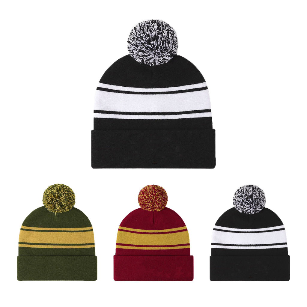 Embroidered Knit Warm Winter Hat