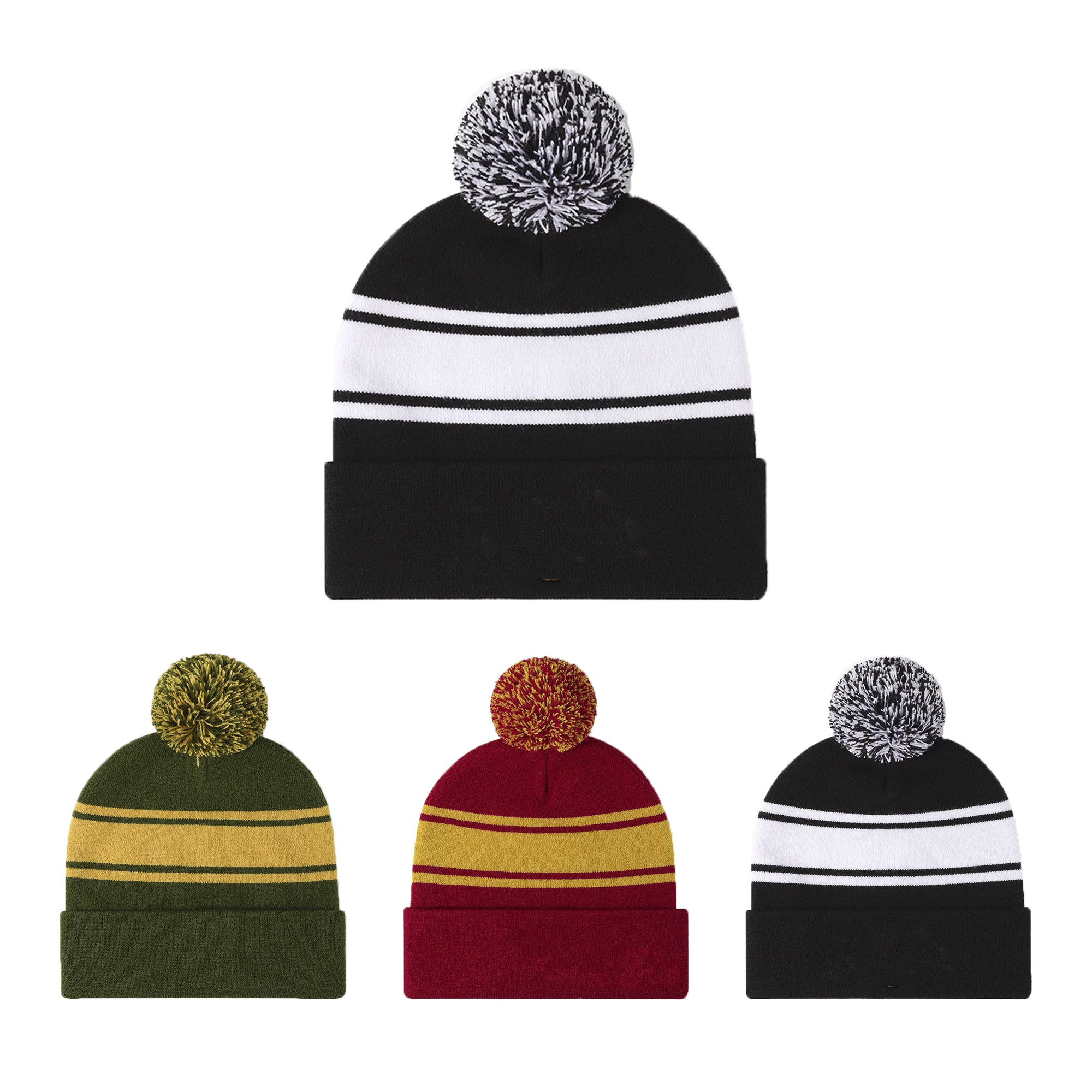 Embroidered Knit Warm Winter Hat