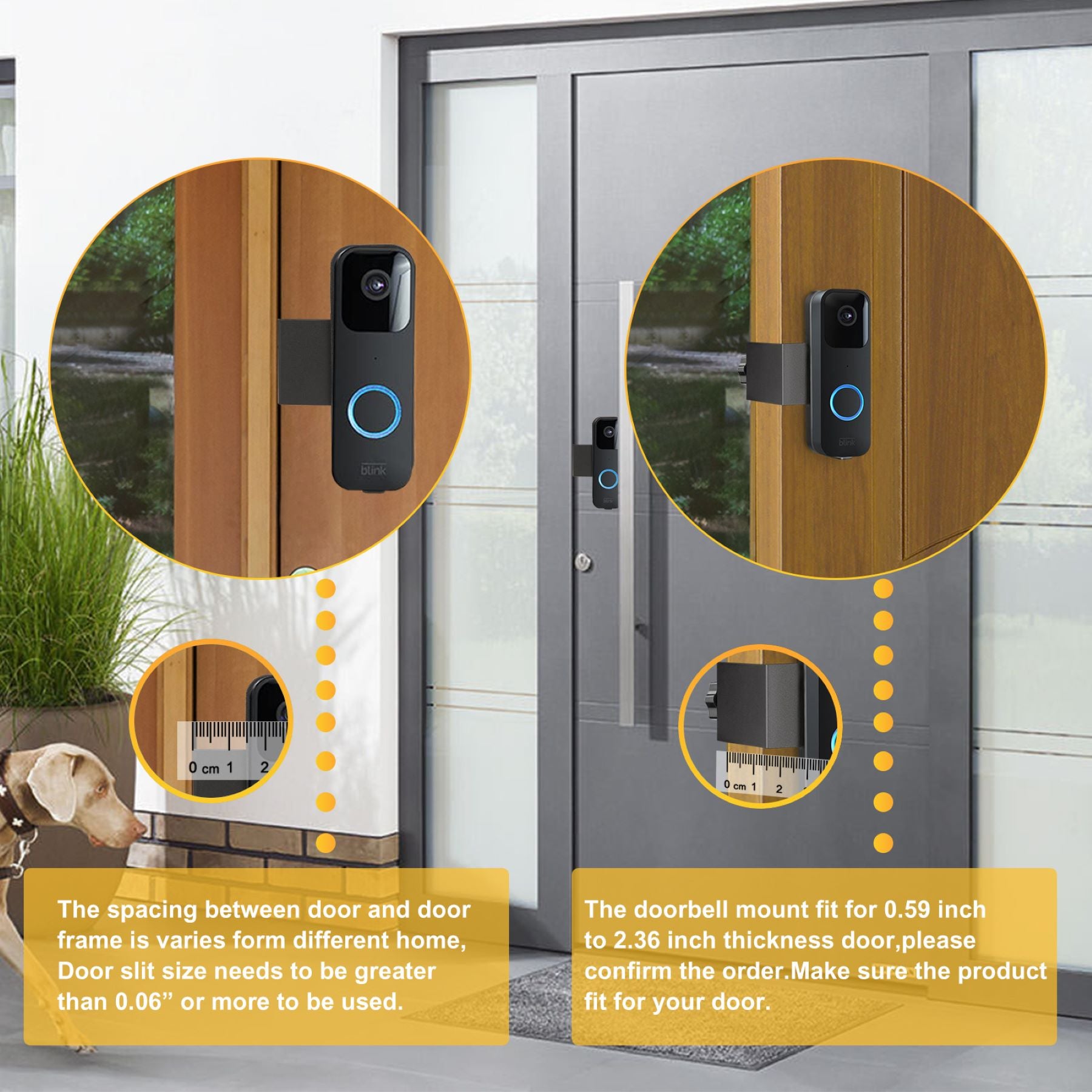 Drill - Free Anti - theft Doorbell Mount