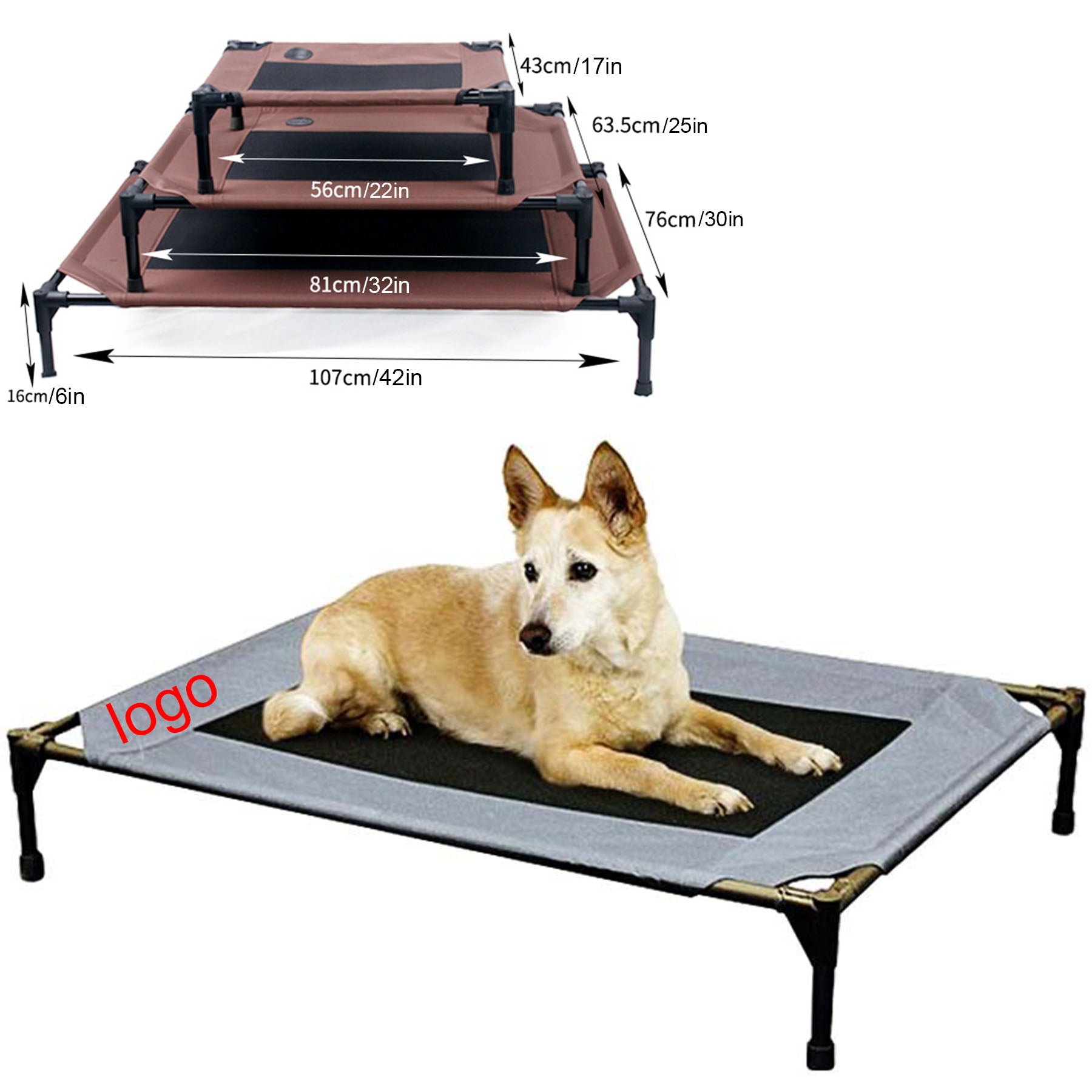 Elevated Outdoor Cooling Large Dog Beds