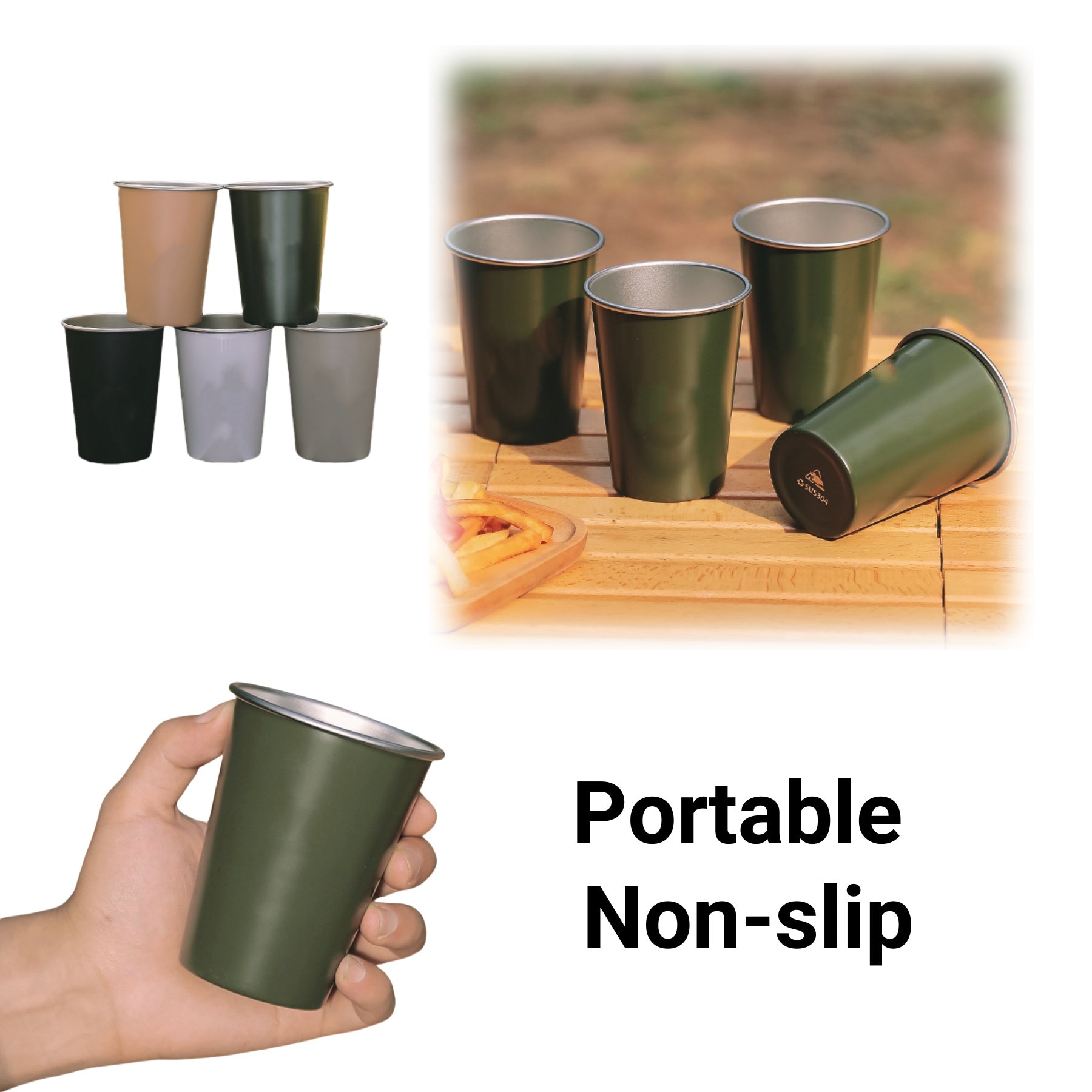 Outdoor 304 Stainless Steel Water Cup