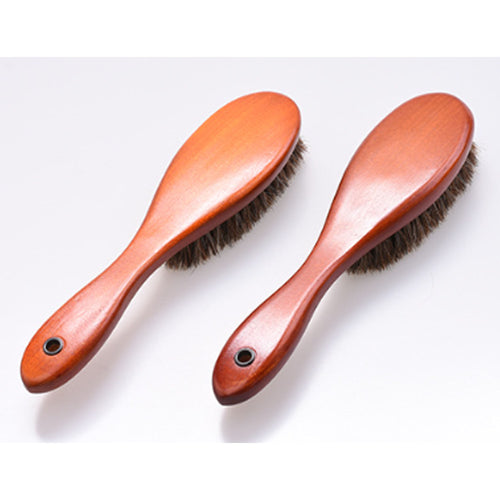 Beech Wood Horsehair Long Handle Shoe Brush Leather Cleaner