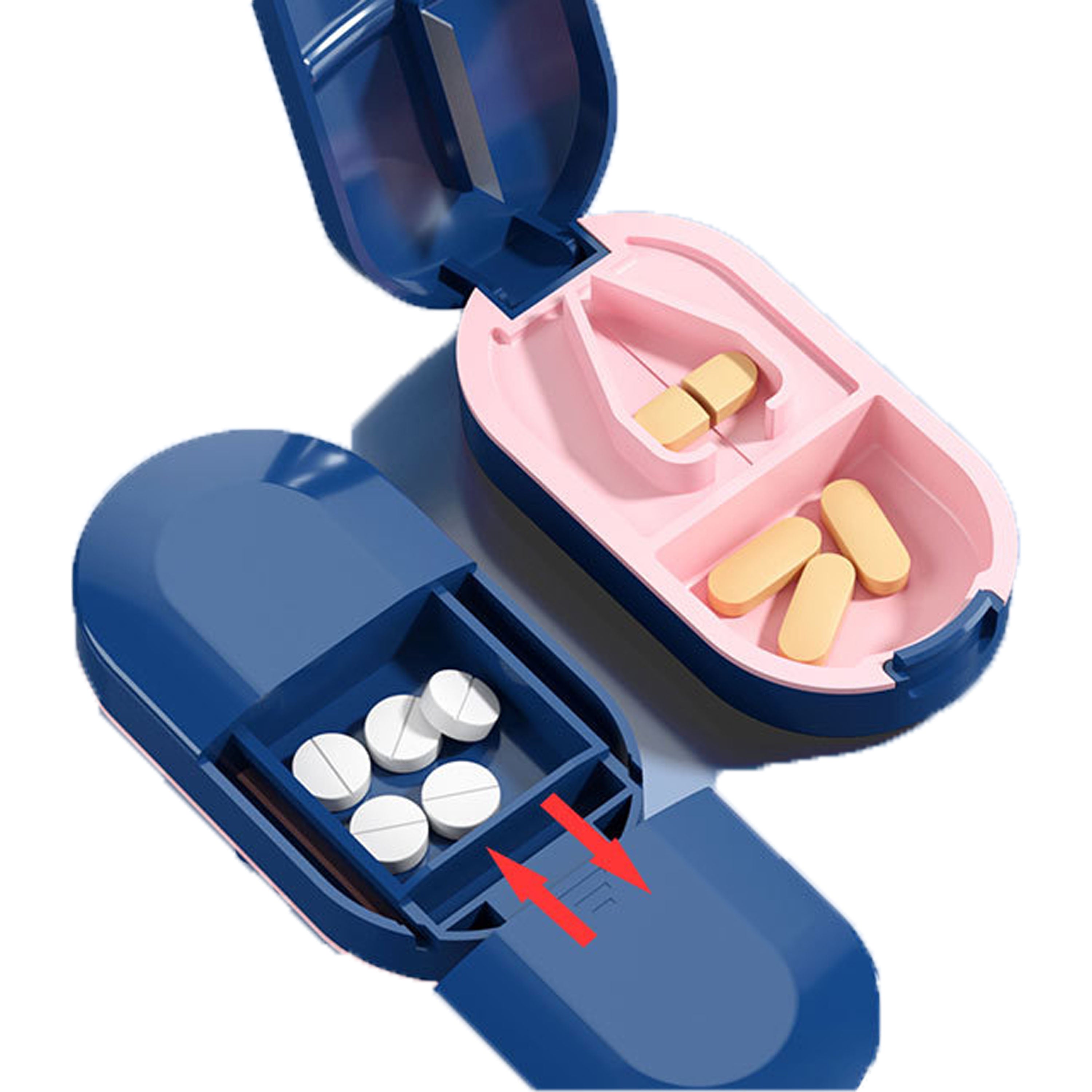 Pill Box With Cutter