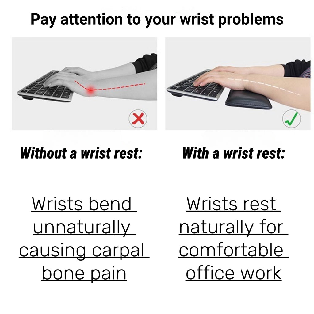 Leather Wrist Rest Mouse Pad With Hand Support