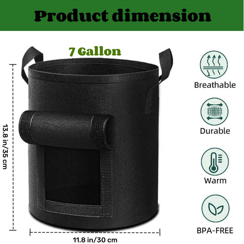 7 Gallon Potato Grow Bag With Harvest Window