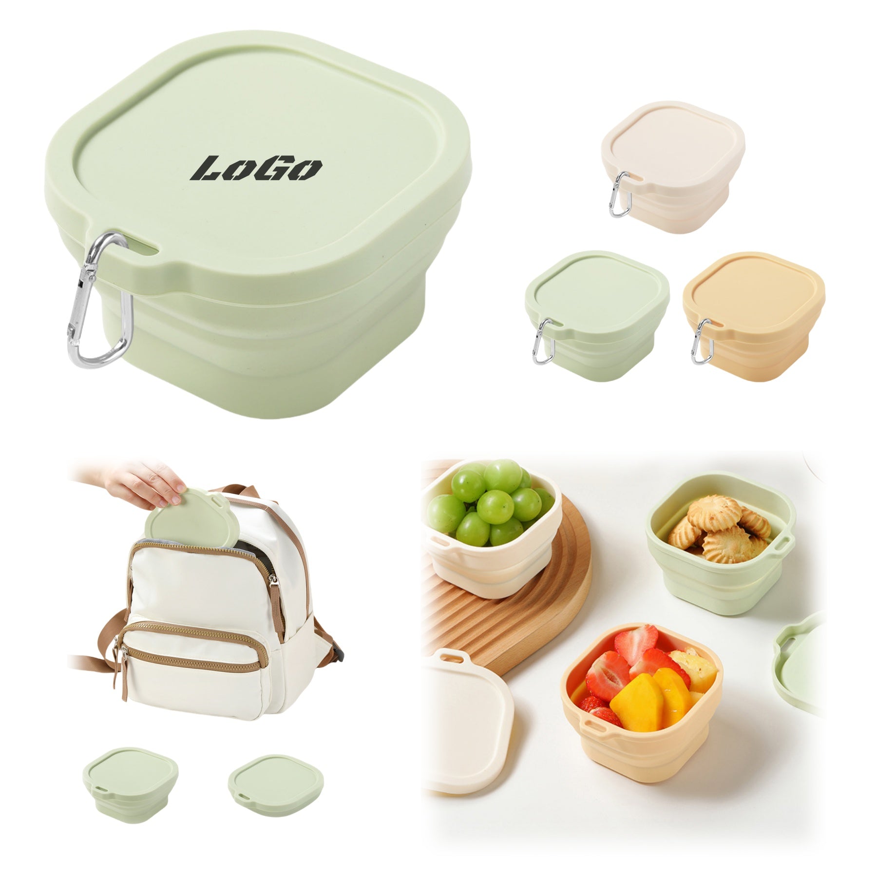 Food-Grade Silicone Foldable Bowl