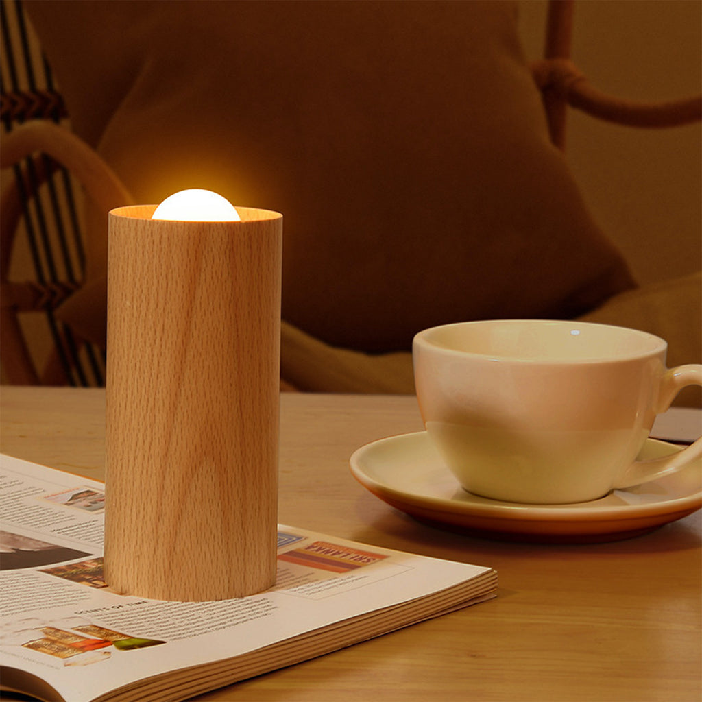 Wooden Airflow Controlled Candle Led Light Lamp