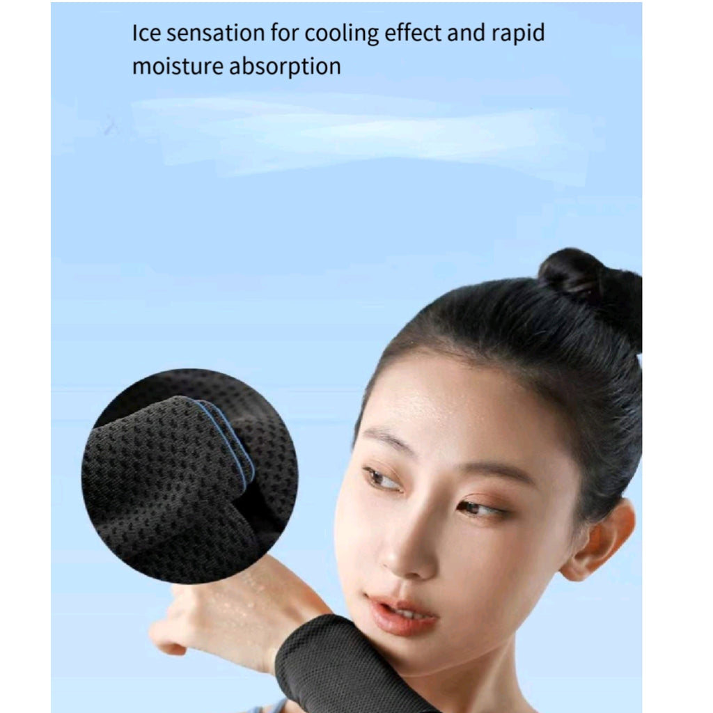 Cooling Wristband for Gym Running Sweat Wicking Support