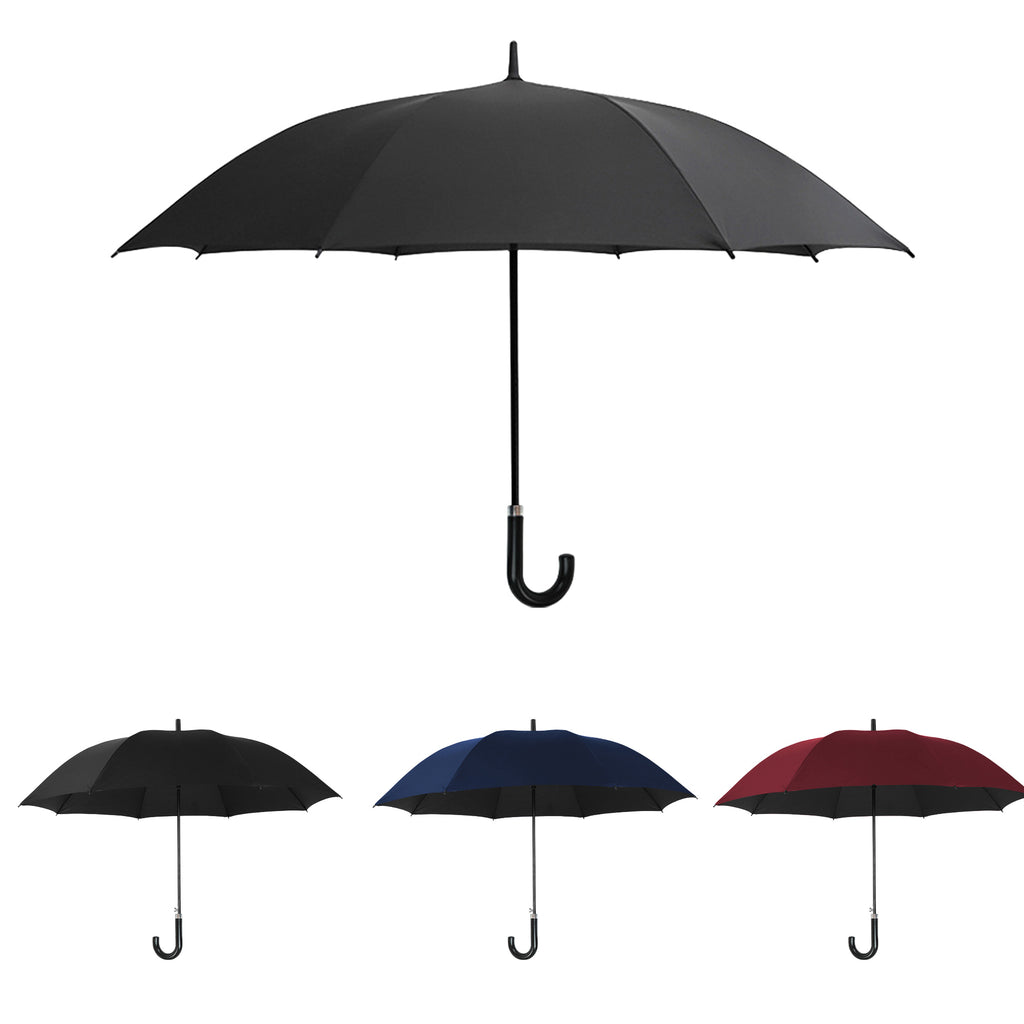 23-Inch 8-Rib Curved-Handle Umbrella