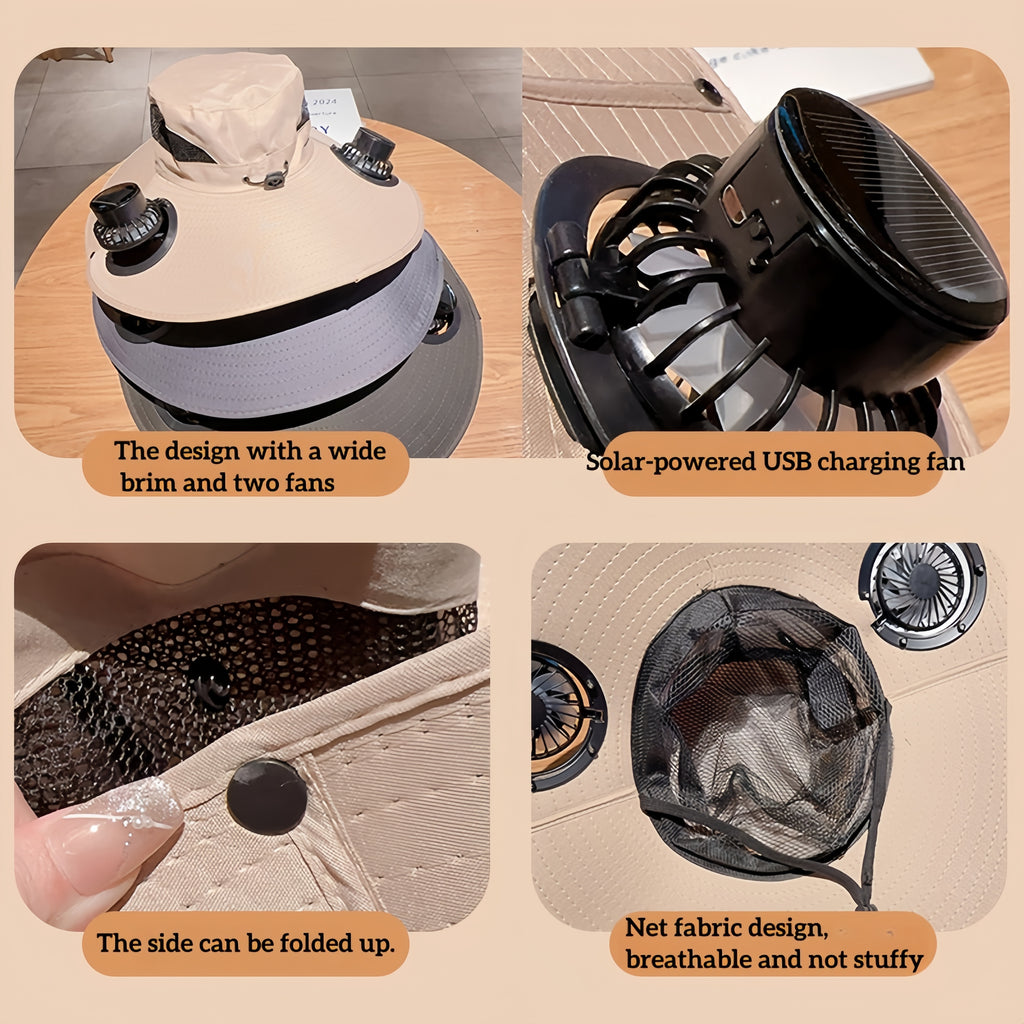 Solar-Powered Usb Charging Fan