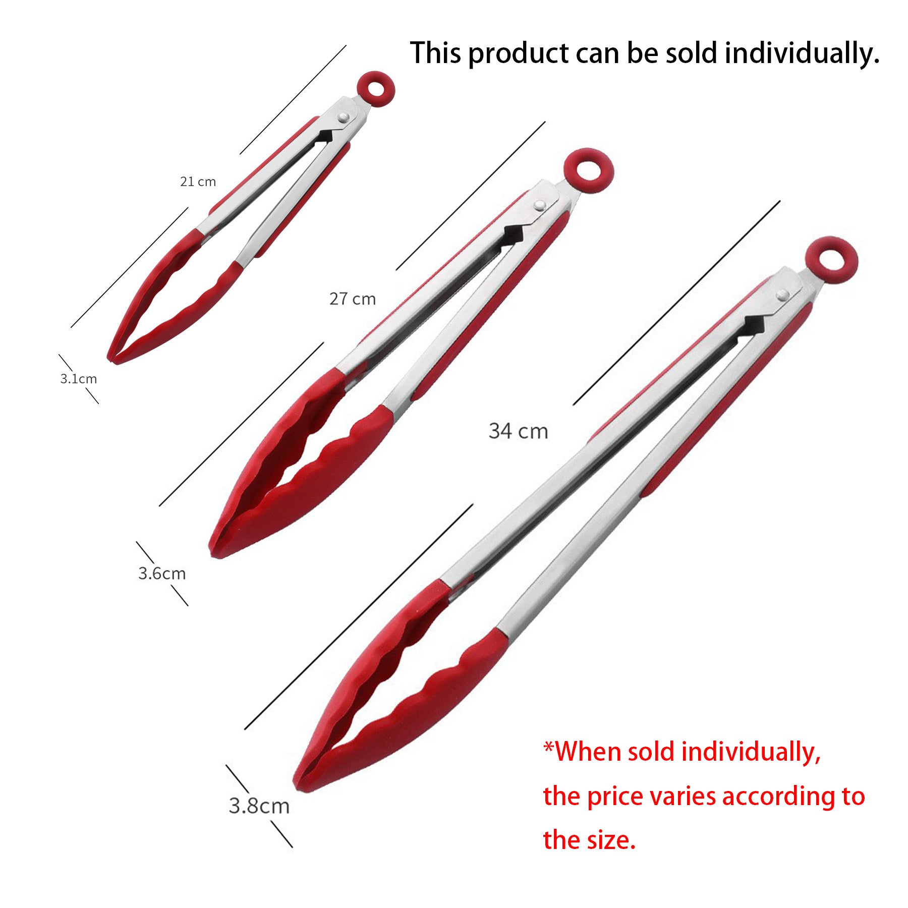 Silicone Hand Food Tongs Set