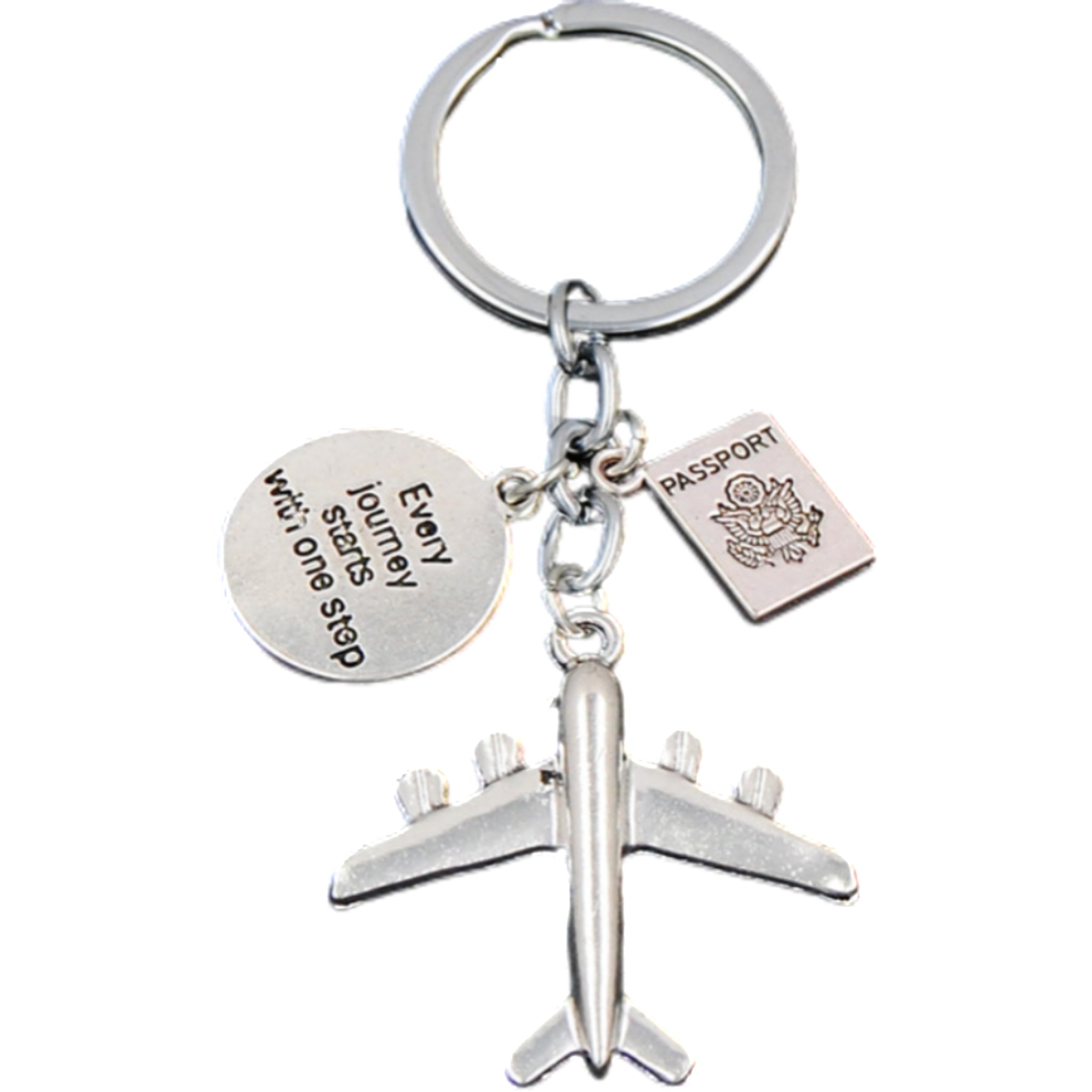 Airplane Travel - themed Keychain Pendant
