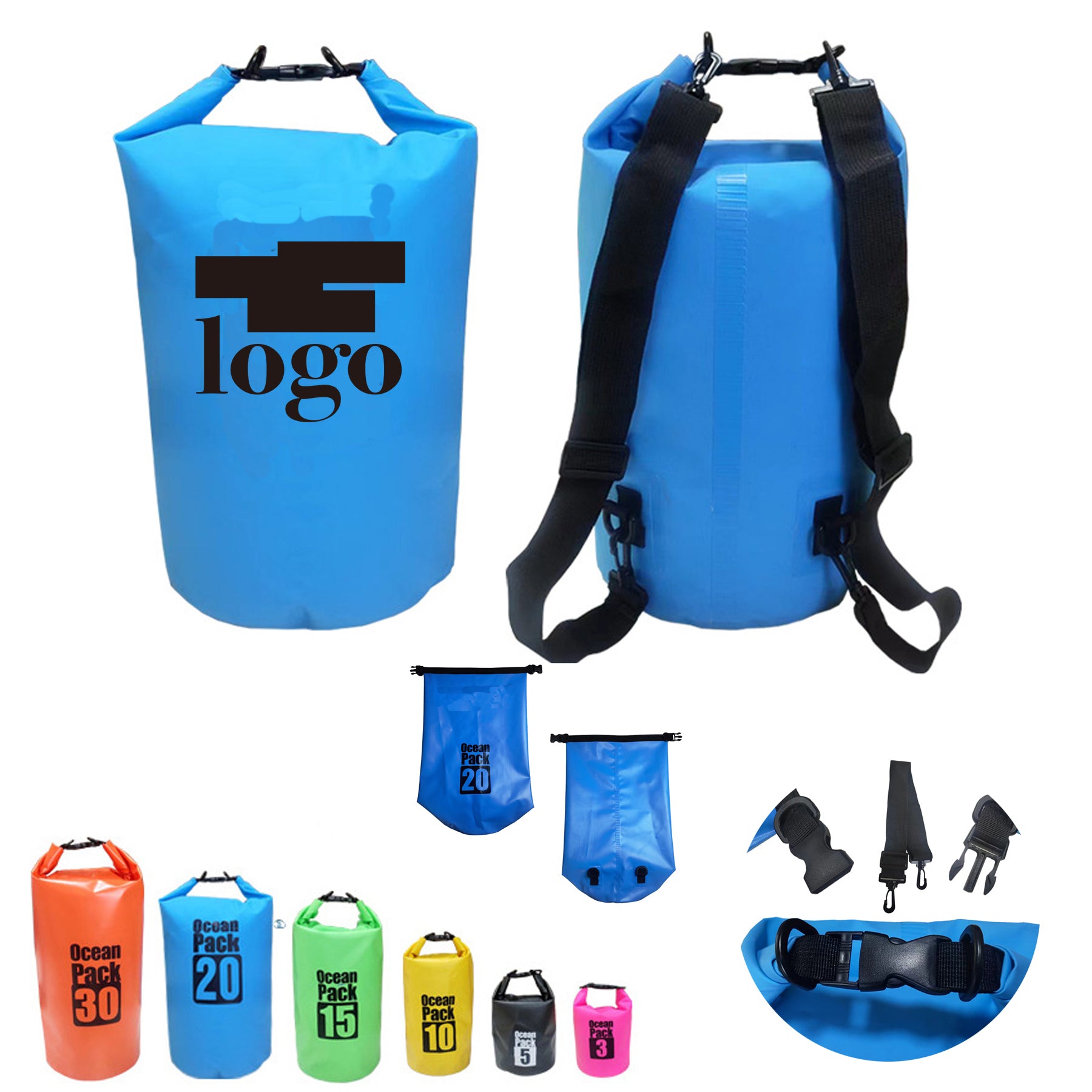 Waterproof Dry Beach Bag Lightweight Storage Bag Backpack