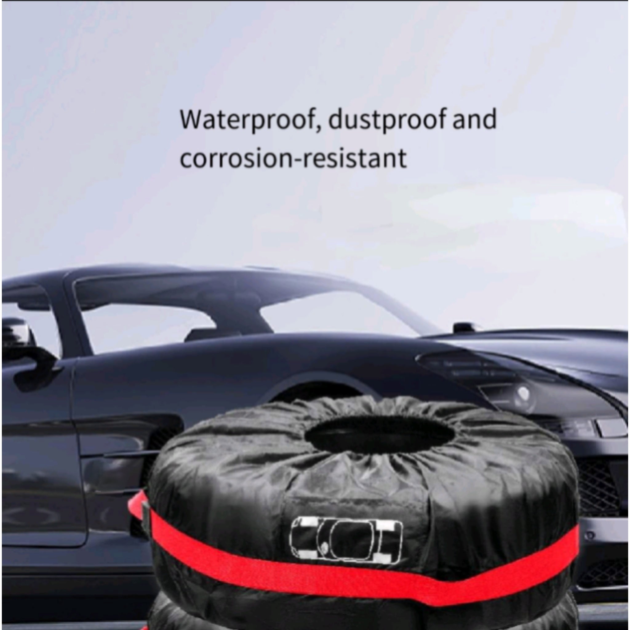 Spare Tire Cover 190T Polyester Snow Proof Shield