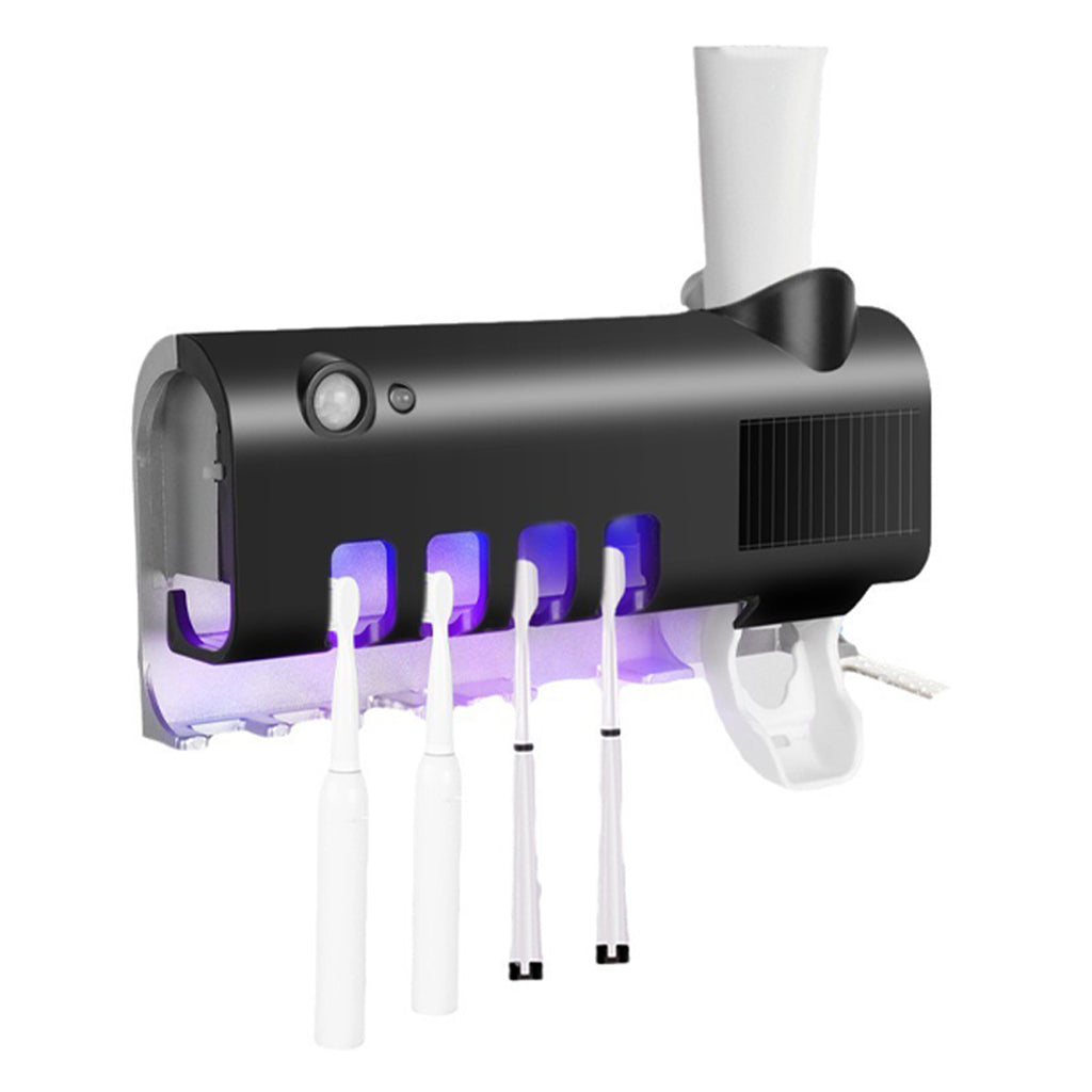 Toothbrush Holder Sterilizer With Toothpaste Squeezer