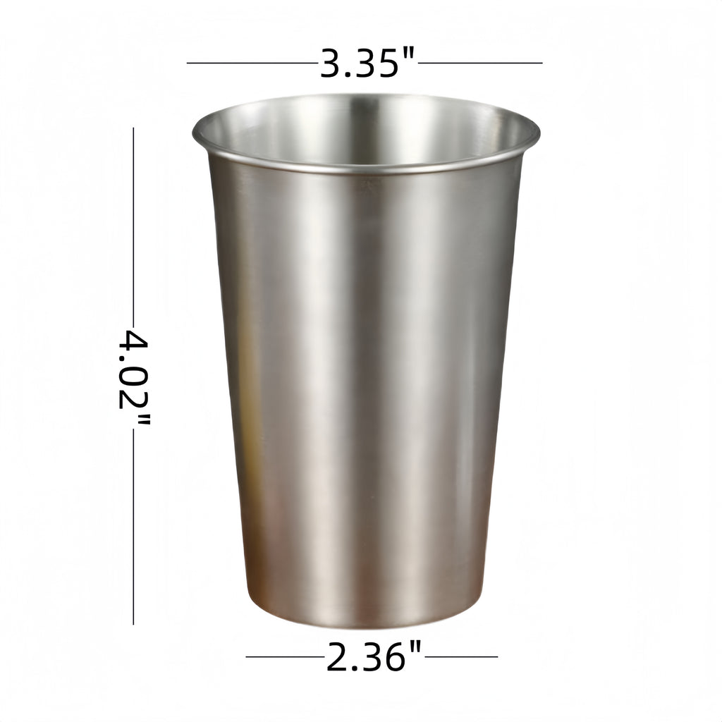 304 Food-Grade Stainless Steel Single-Layer Metal Cup