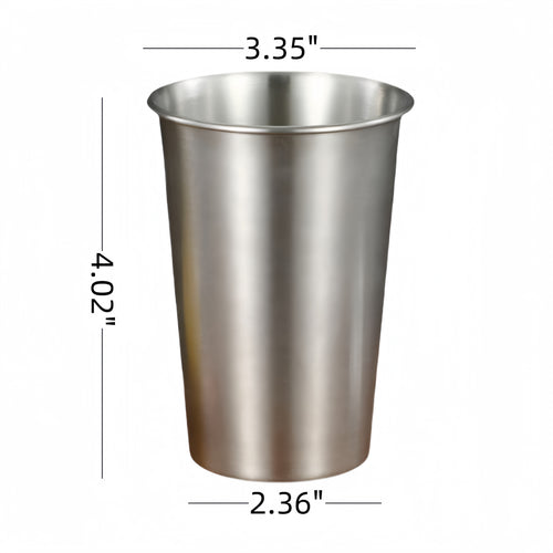 304 Food-Grade Stainless Steel Single-Layer Metal Cup
