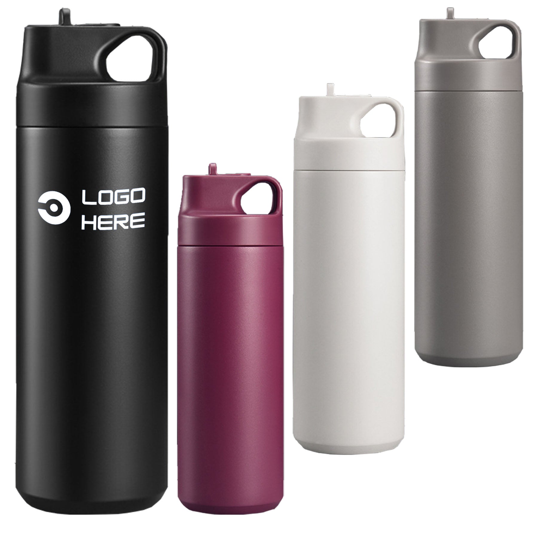 18 OZ Stainless Steel Insulated Water Bottle with Straw