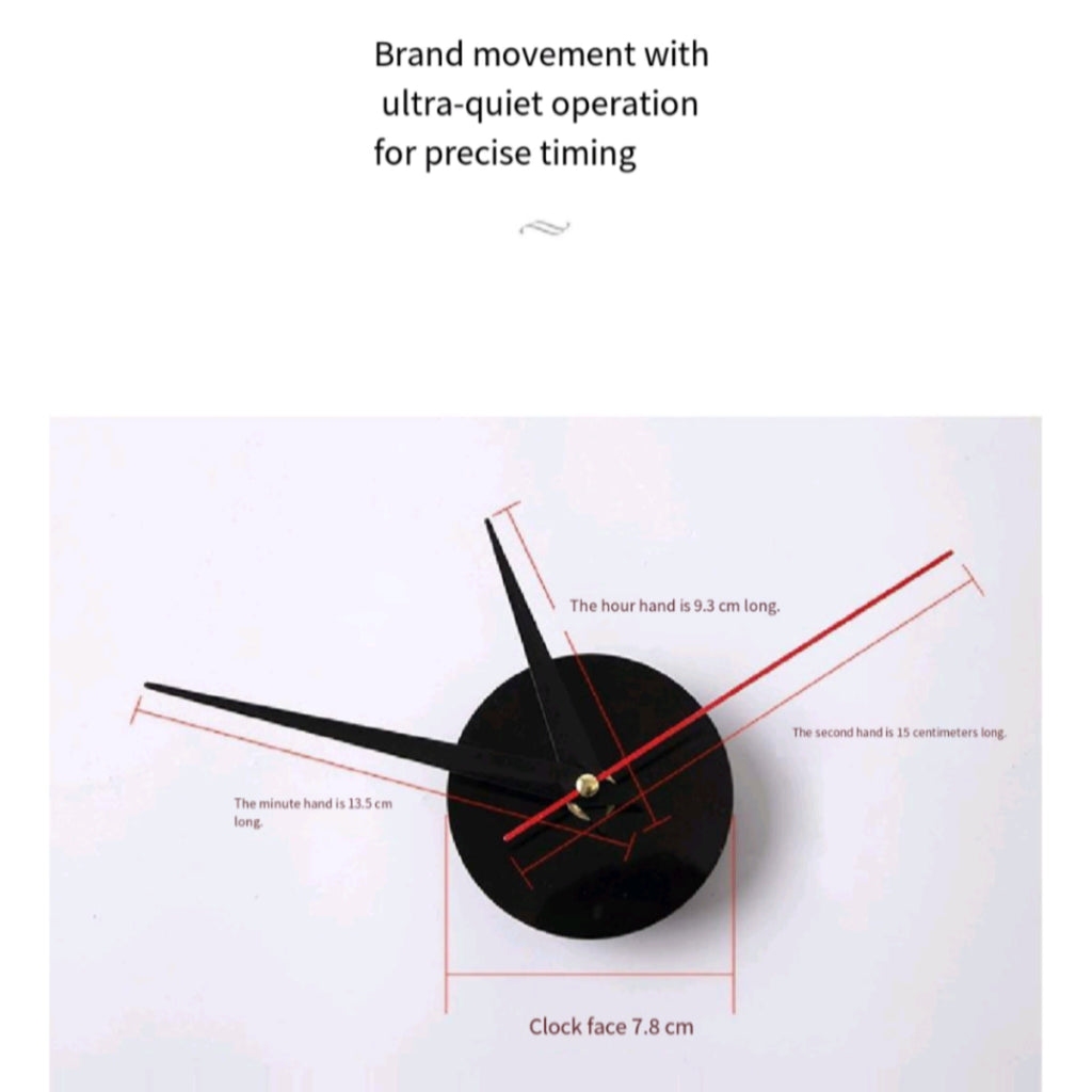Glow In The Dark Wall Clock No Drill Silent
