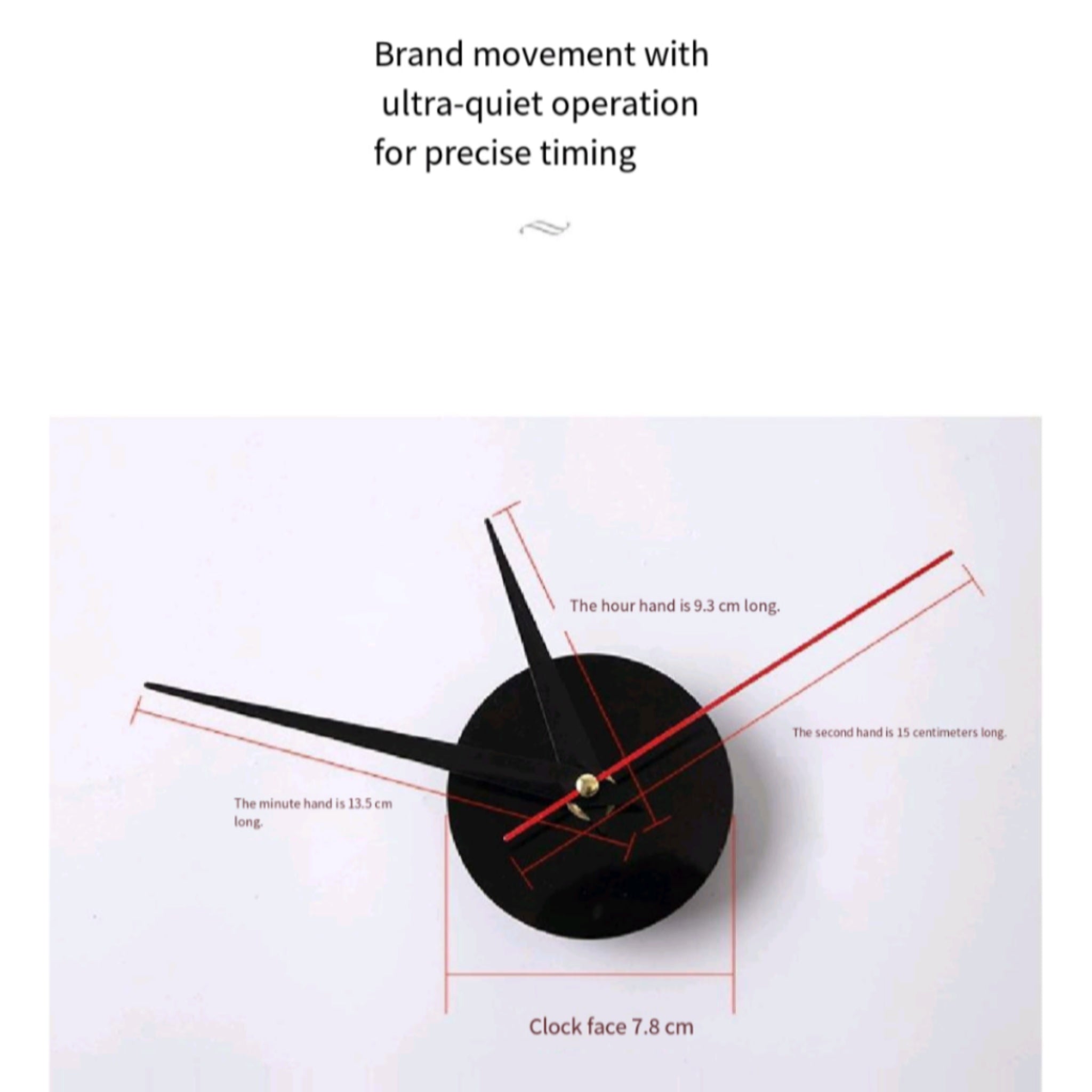 Glow In The Dark Wall Clock No Drill Silent