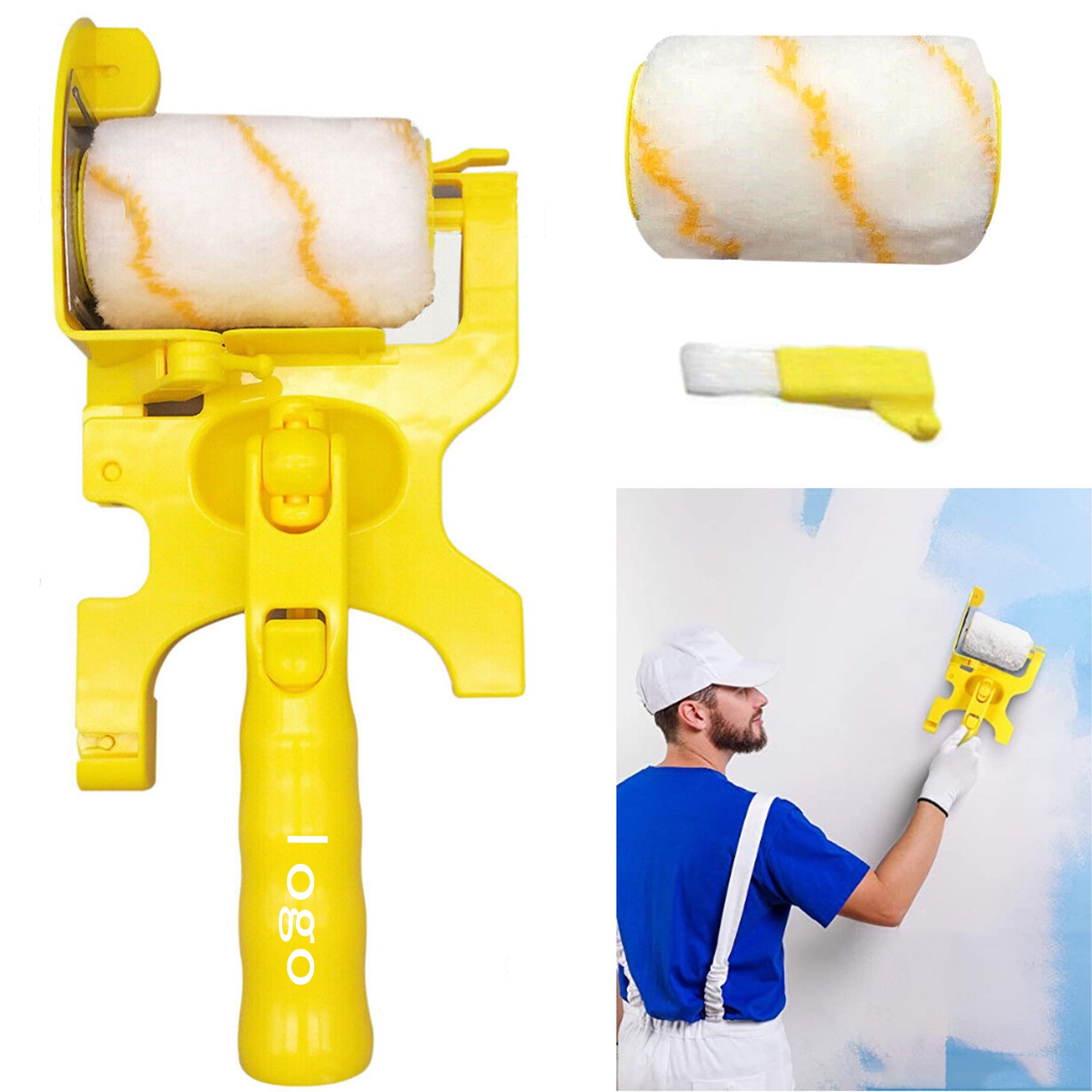 Color Separation Trimming Roller Paint Brush