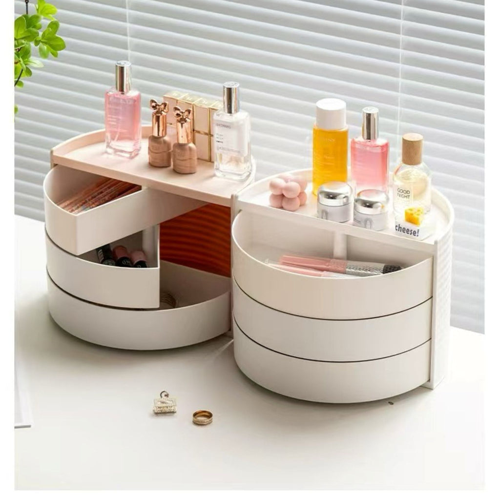 Rotatable Multi-functional Cosmetic Storage Box