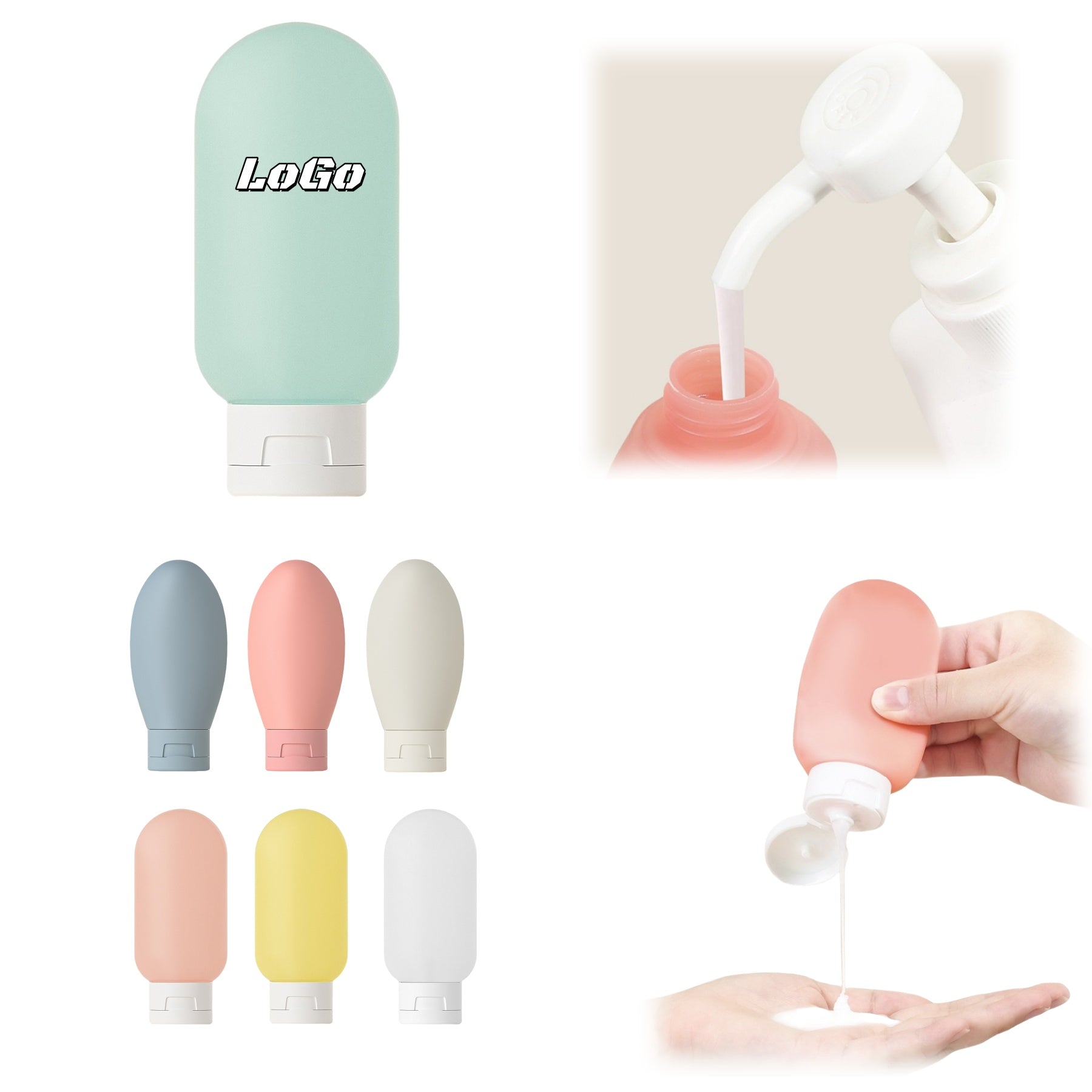 Portable Toiletry Dispenser Bottles