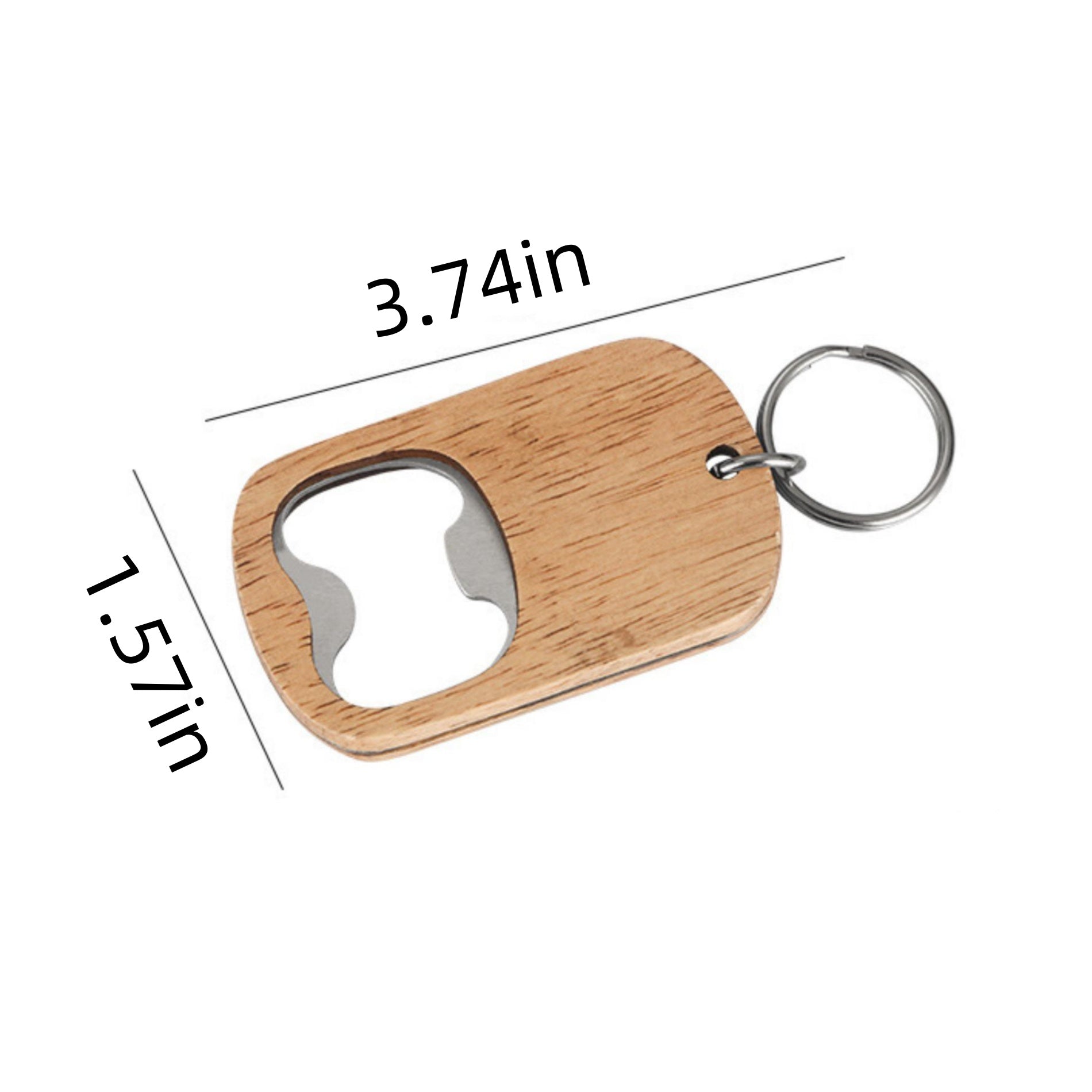 2 In 1 Custom Shape Wooden Key Pendant And Bottle Opener