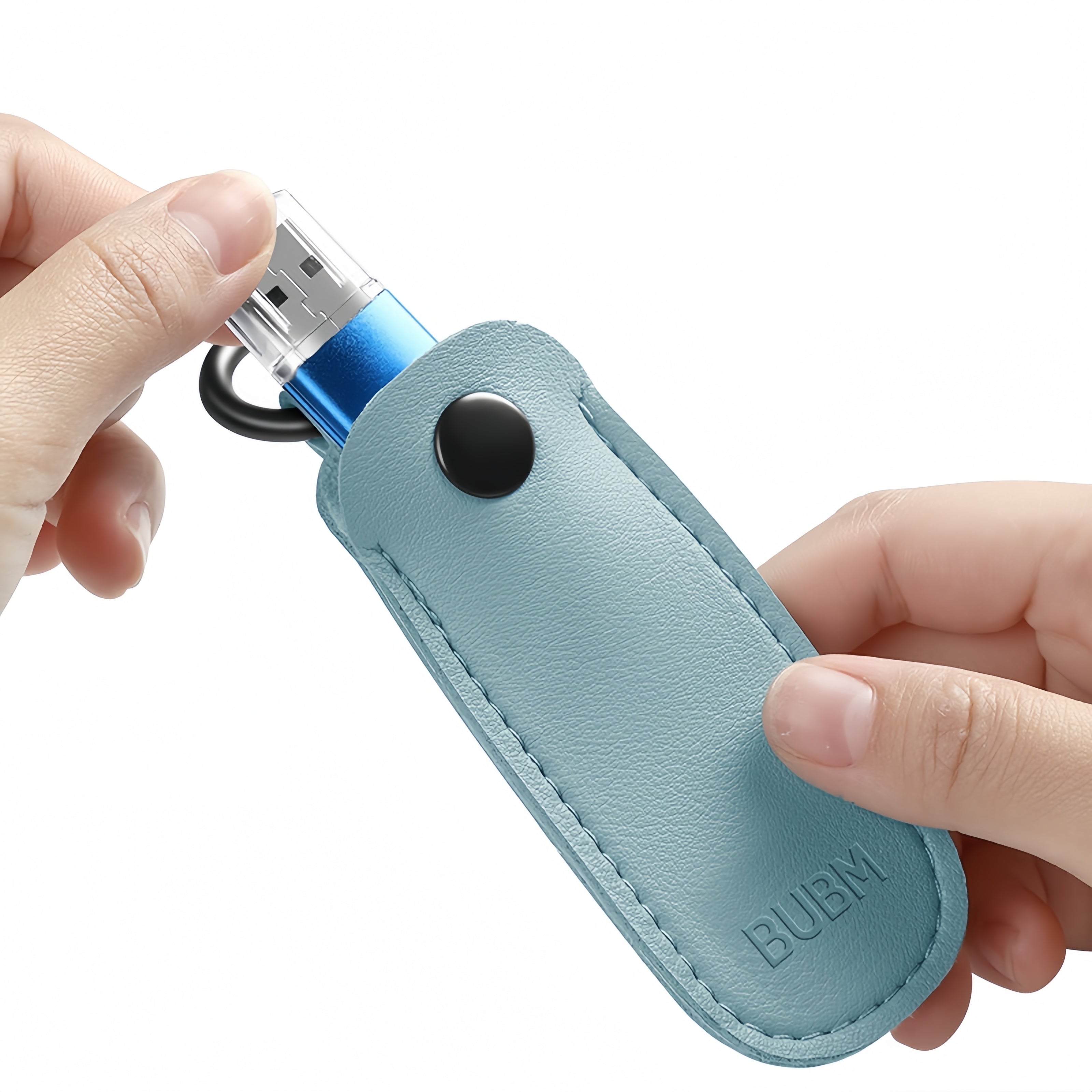USB Flash Drive Leather Storage Case