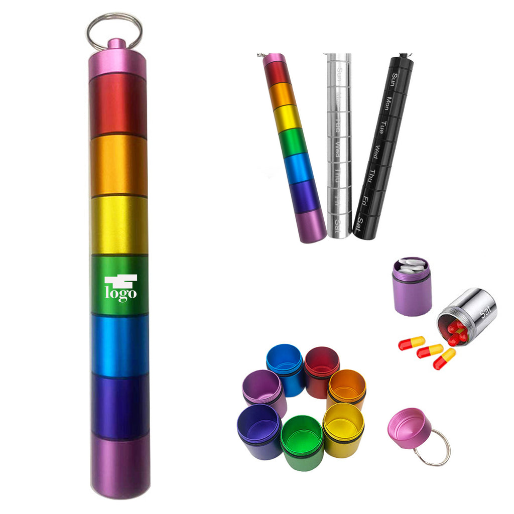 Detachable Aluminum Alloy Color Storage Pill Box