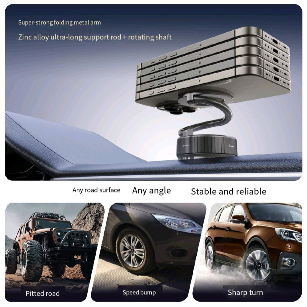 360° Rotating Vacuum Magnetic Car Phone Mount