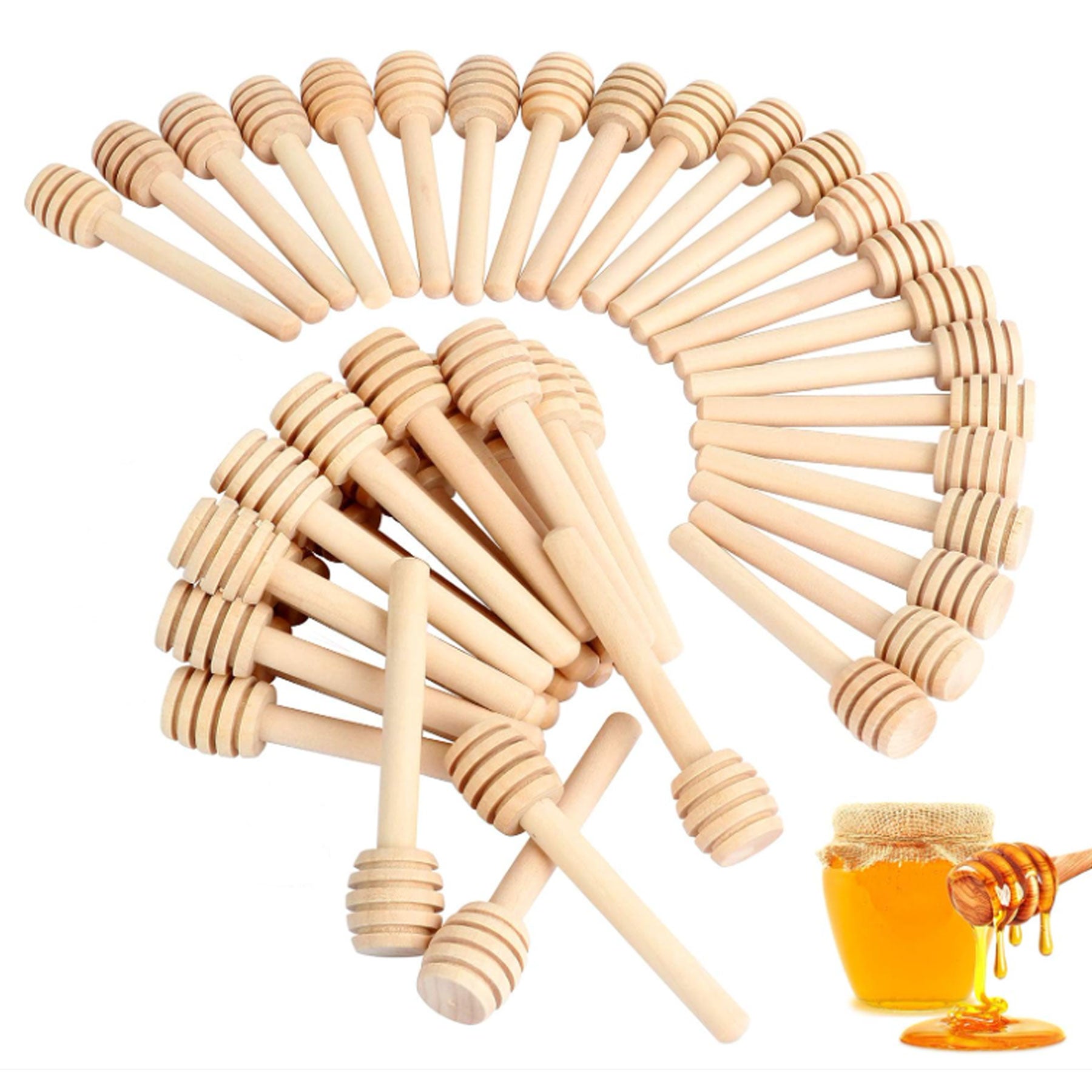 Wooden Honey Dipper Stick